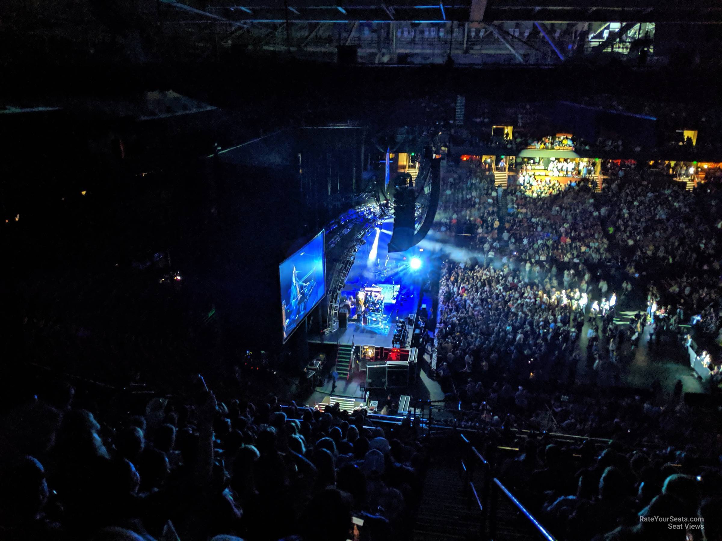 section 218, row s seat view  for concert - bon secours wellness arena