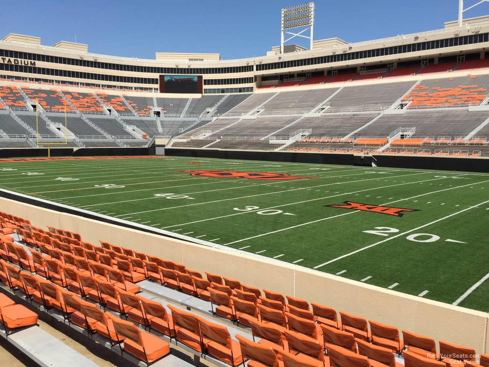 section 2, row 10 seat view  for football - boone pickens stadium