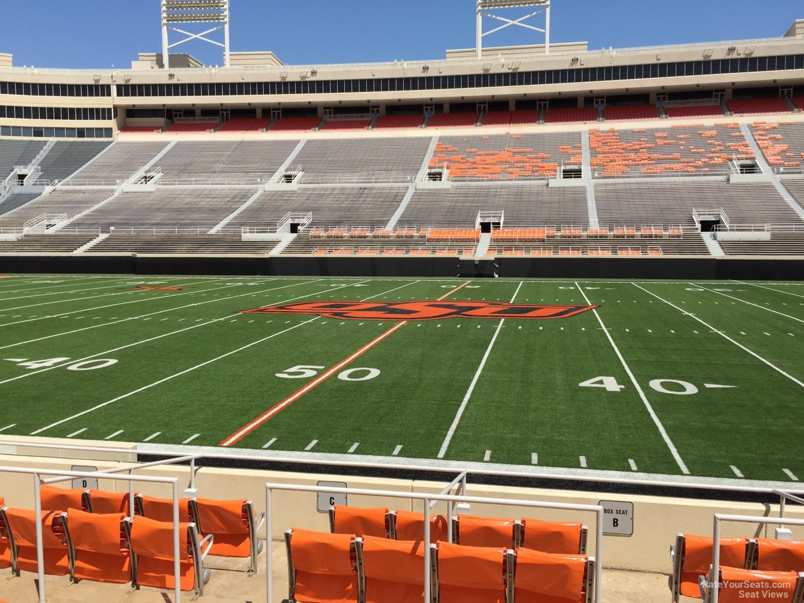 section 104, row 10 seat view  - boone pickens stadium