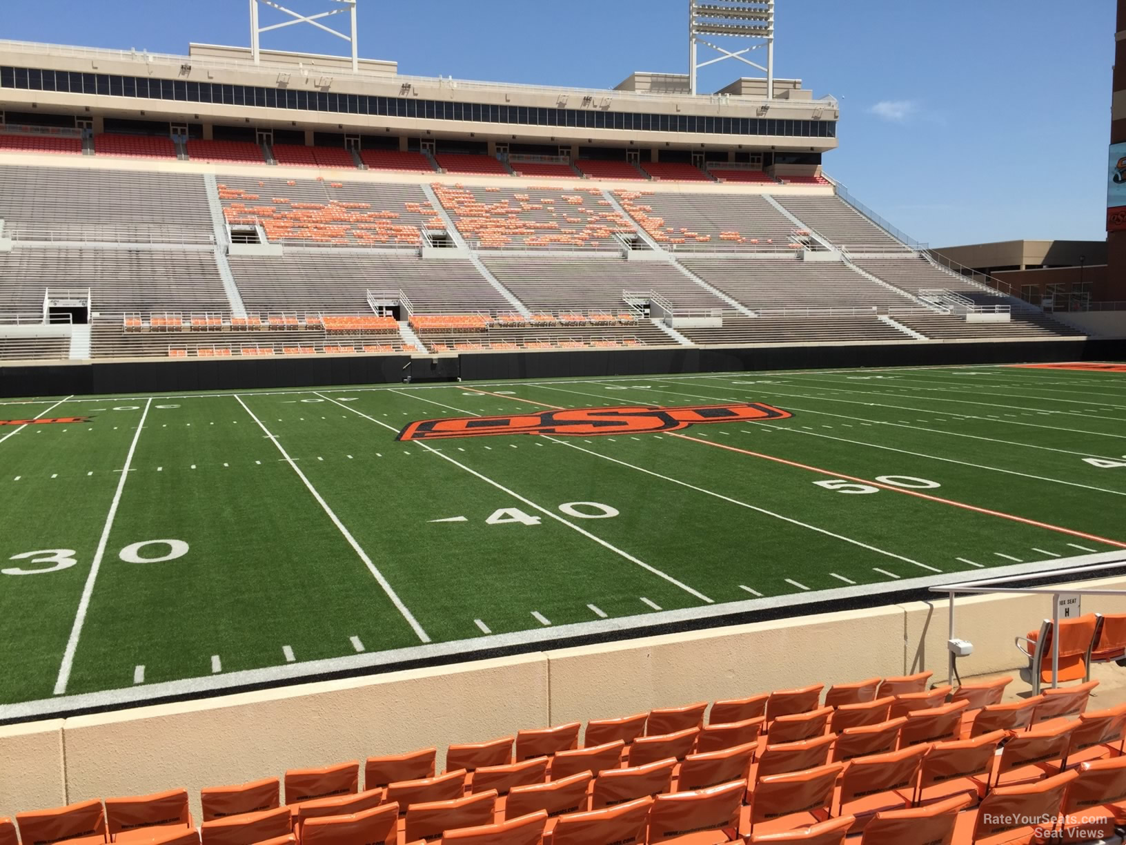 section 106, row 10 seat view  - boone pickens stadium