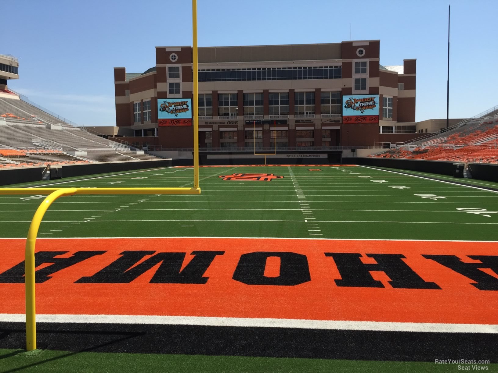 section 20, row 4 seat view  for football - boone pickens stadium