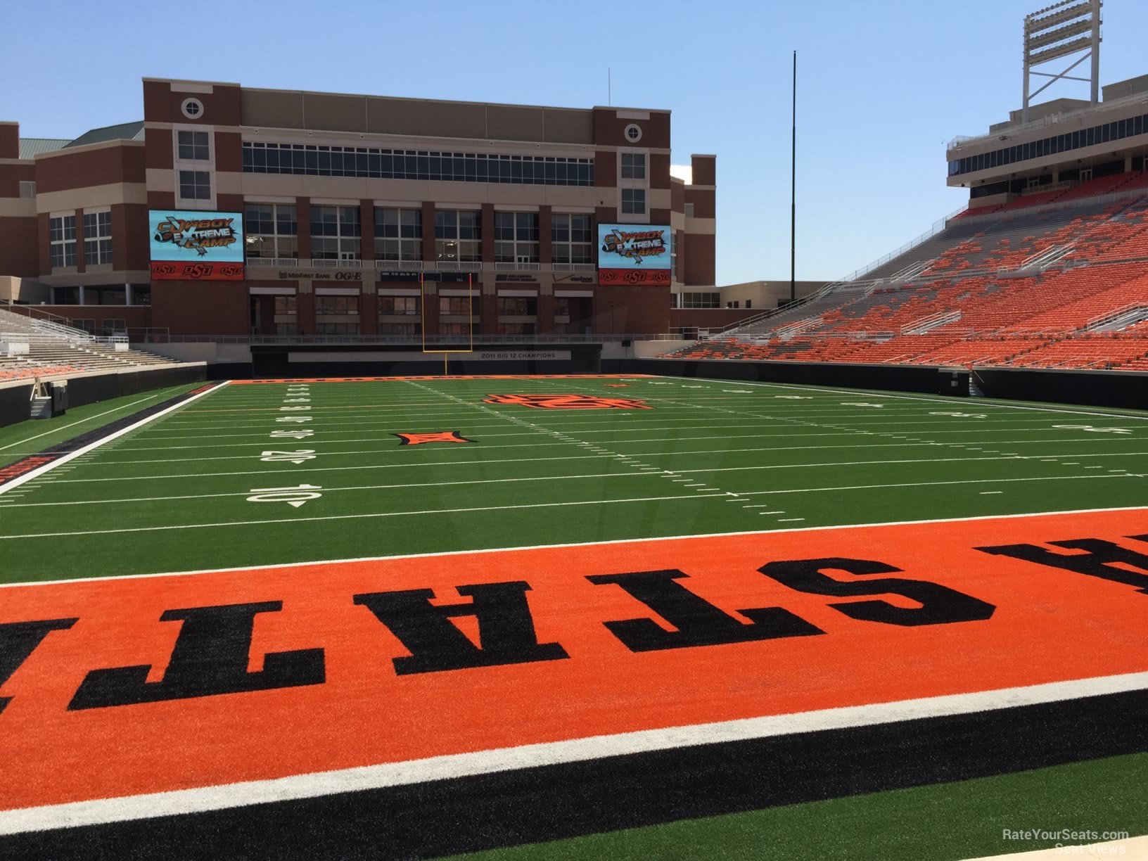 section 22, row 4 seat view  for football - boone pickens stadium