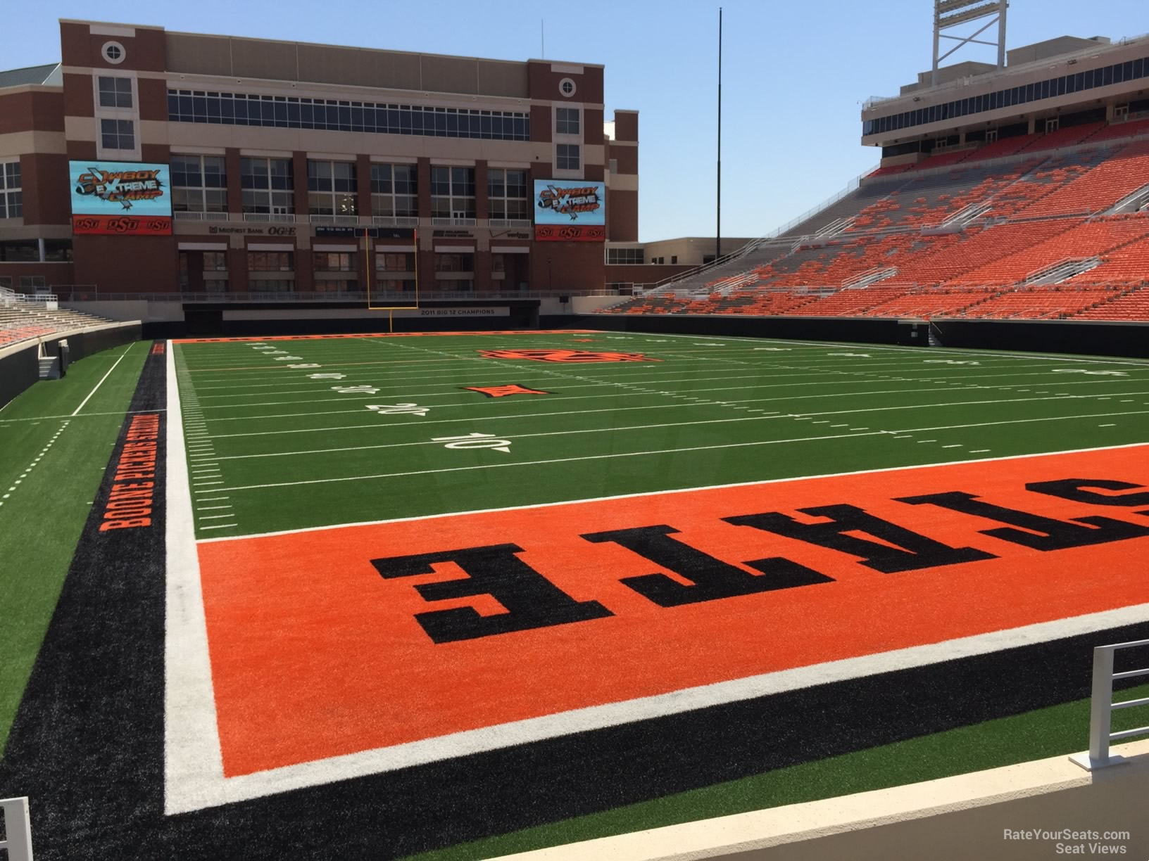 section 23, row 4 seat view  for football - boone pickens stadium