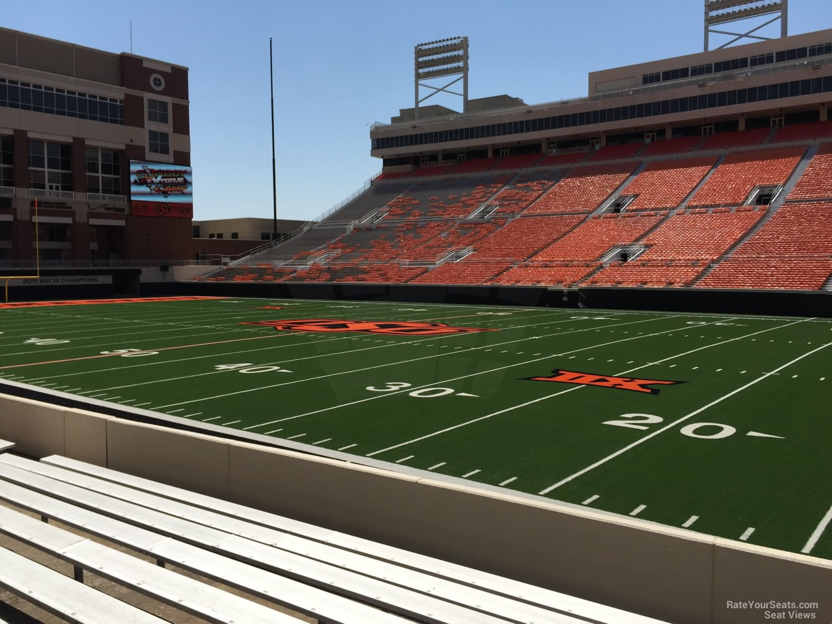 section 35, row 10 seat view  for football - boone pickens stadium