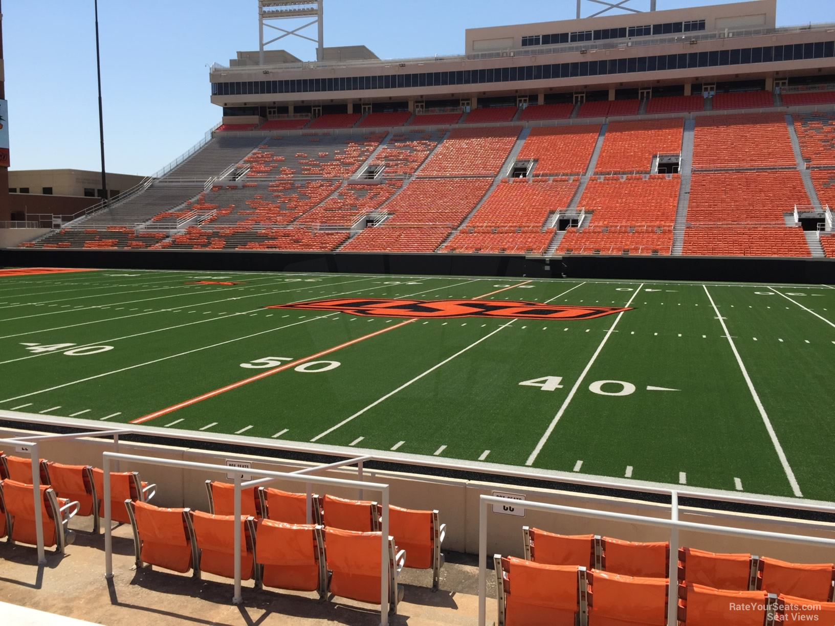 section 117a, row 10 seat view  - boone pickens stadium