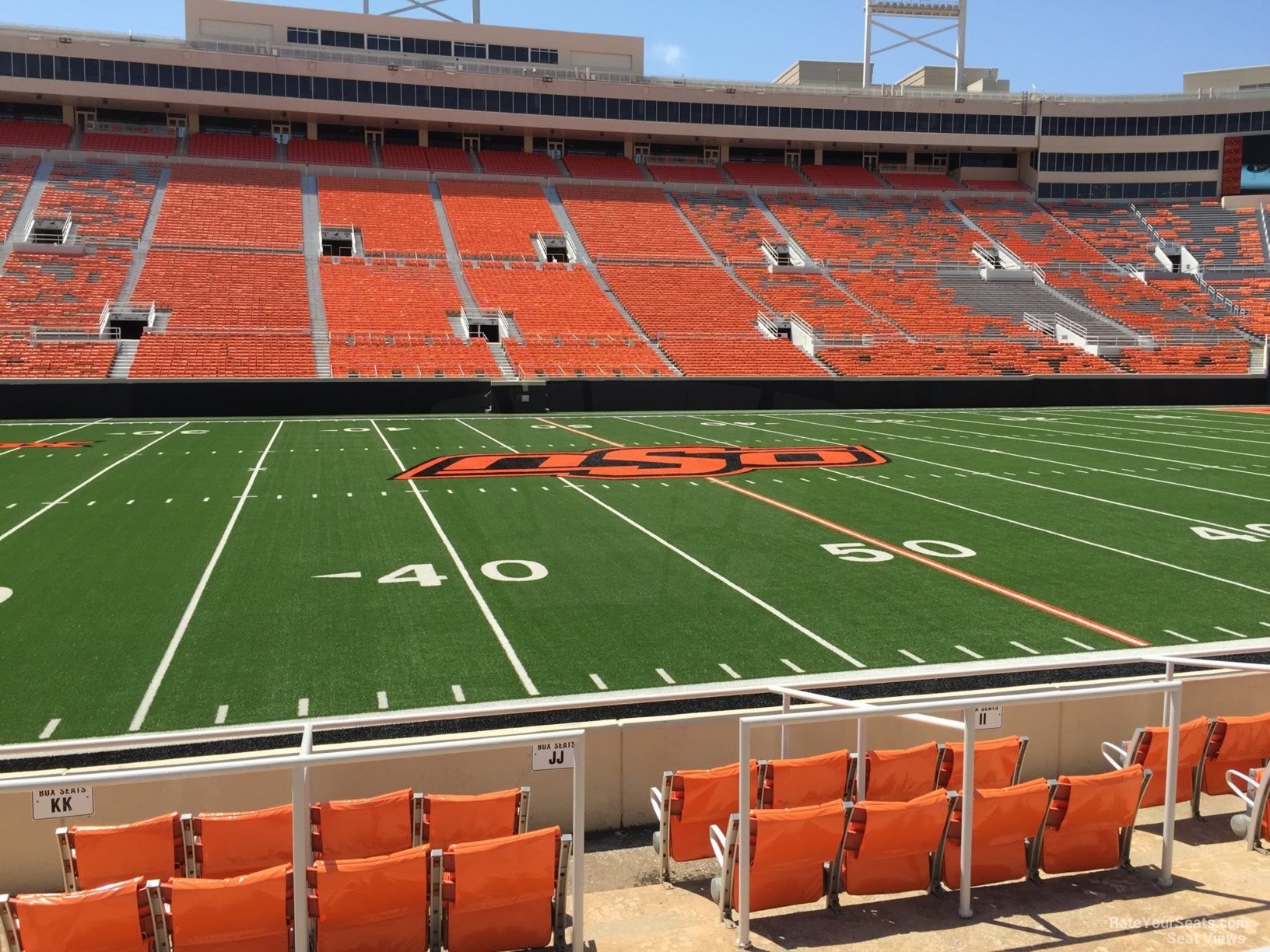 section 38, row 10 seat view  for football - boone pickens stadium