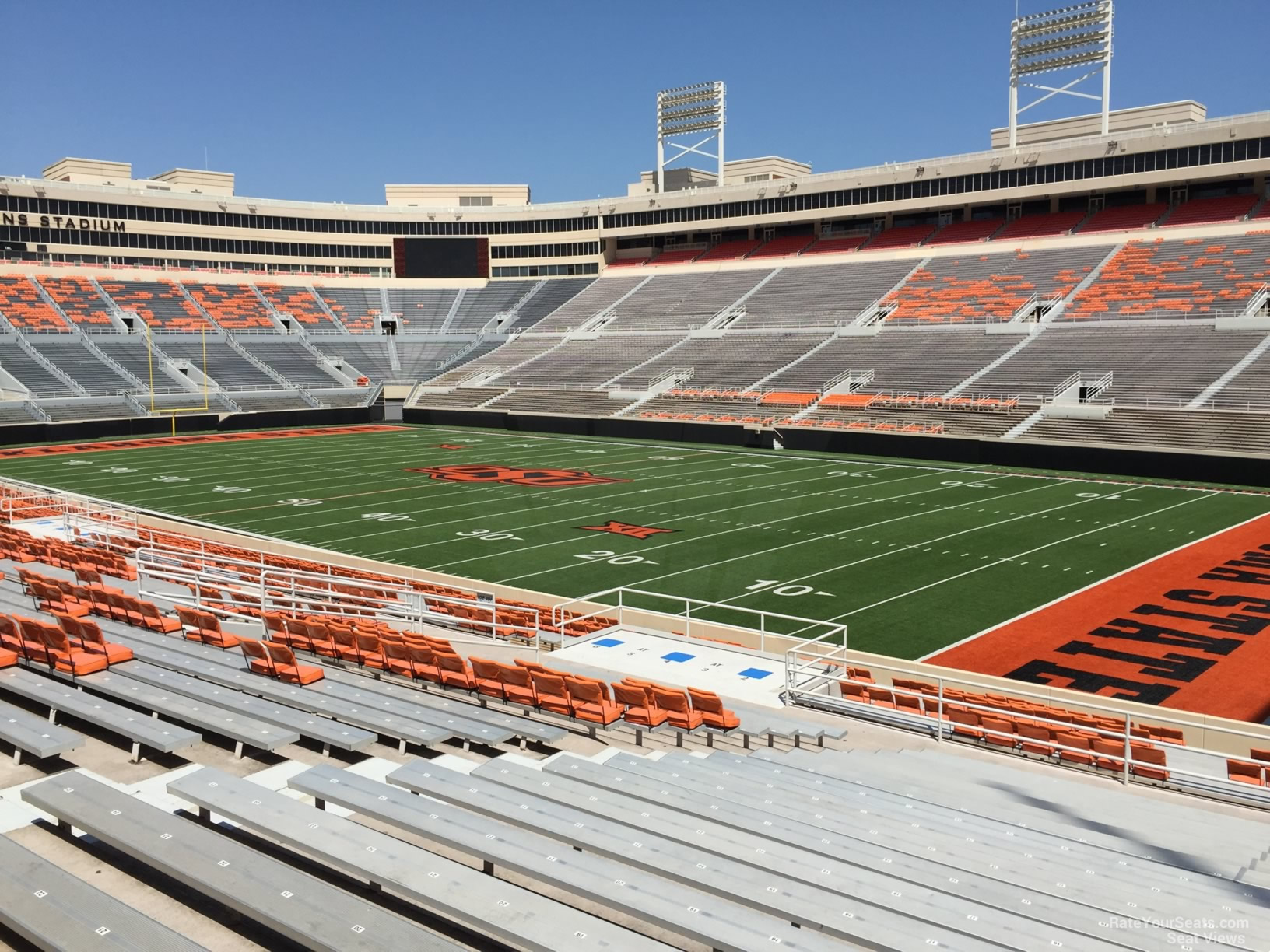 section 101, row 20 seat view  for football - boone pickens stadium