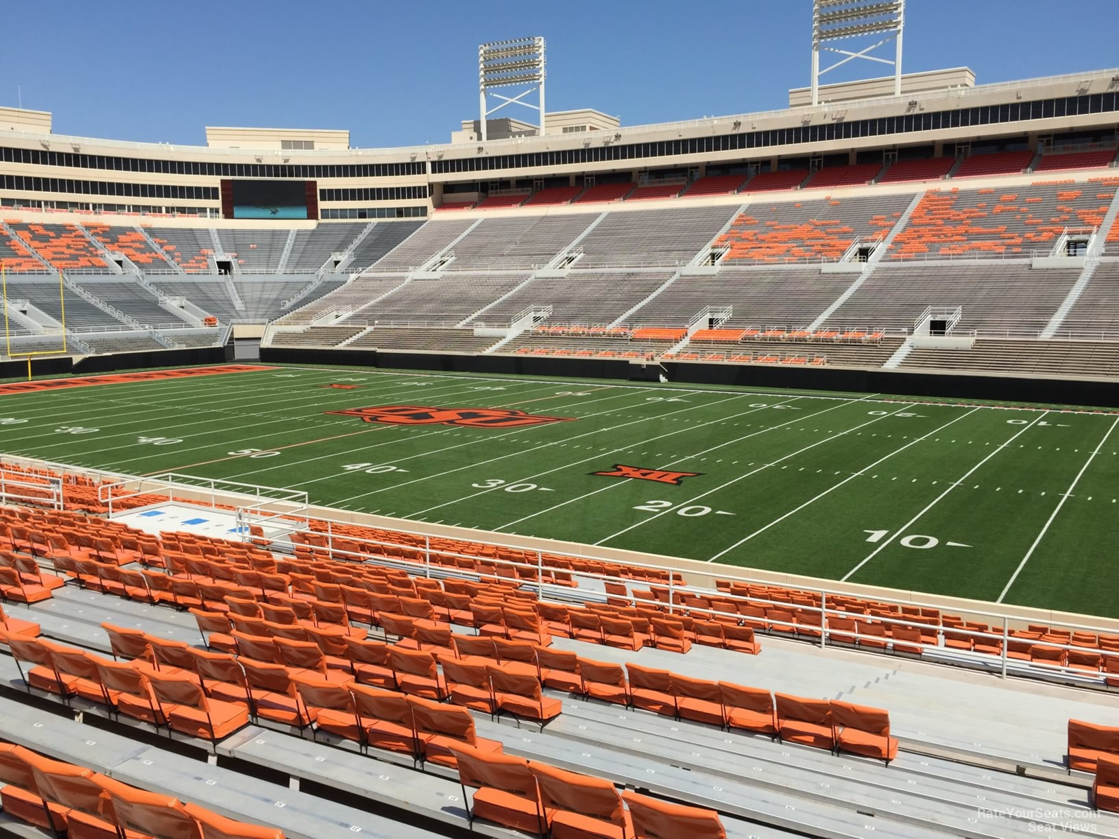 section 102, row 20 seat view  for football - boone pickens stadium