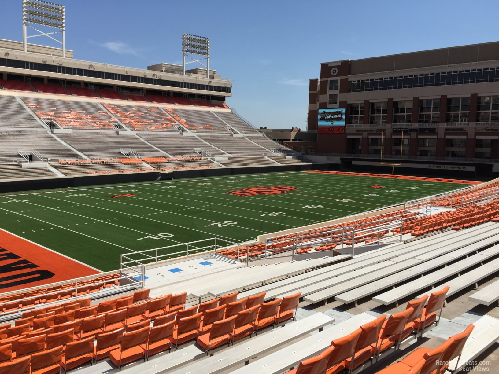 section 210, row 20 seat view  - boone pickens stadium