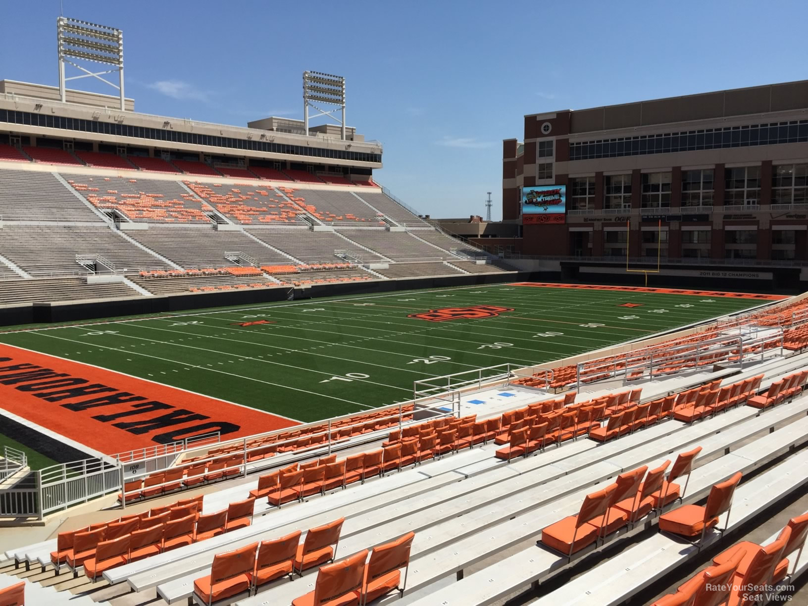 section 113, row 20 seat view  for football - boone pickens stadium