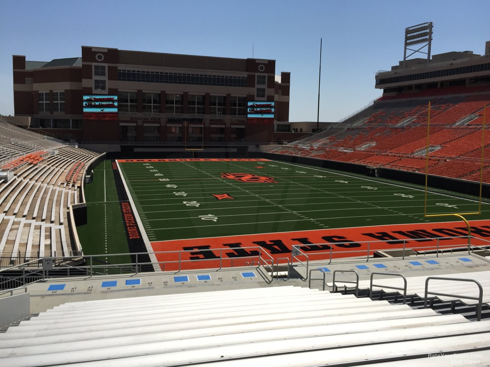 section 124, row 20 seat view  for football - boone pickens stadium