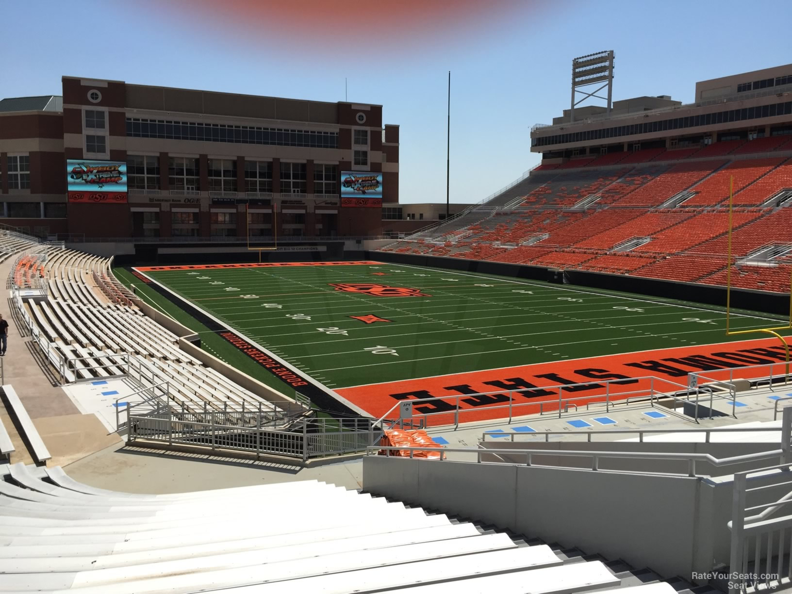 section 126, row 20 seat view  for football - boone pickens stadium