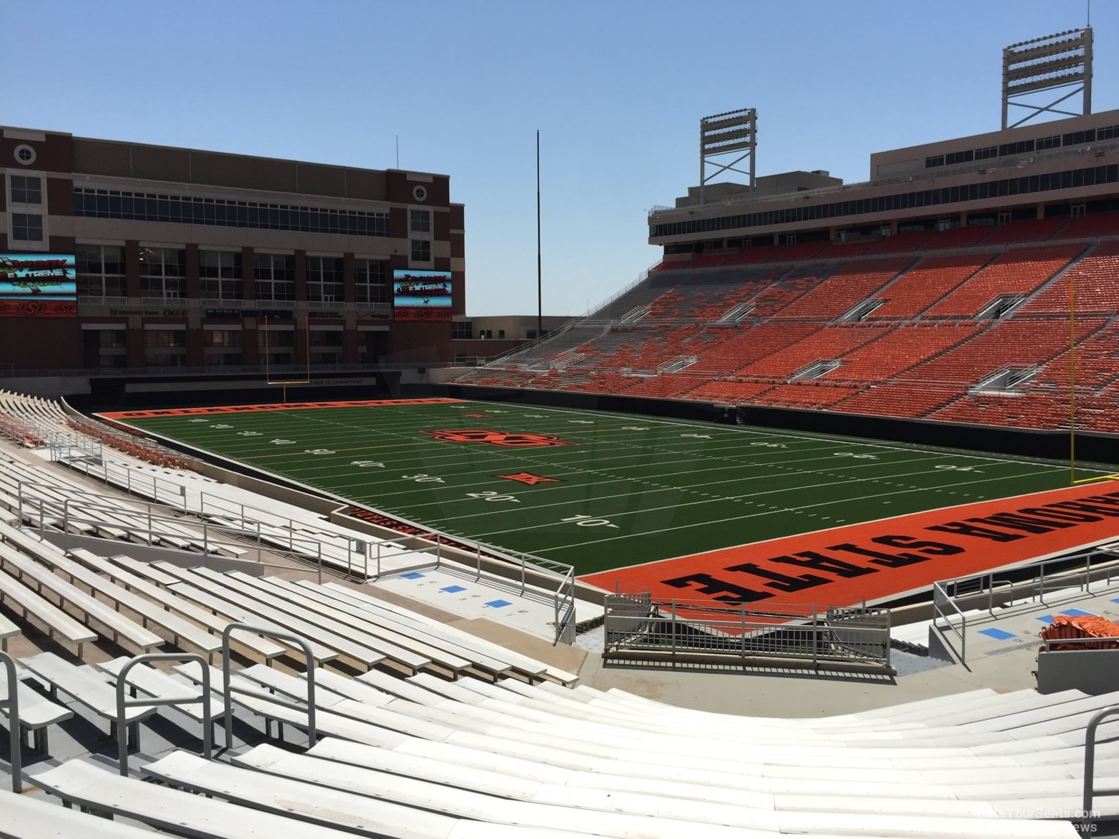 section 127, row 20 seat view  for football - boone pickens stadium