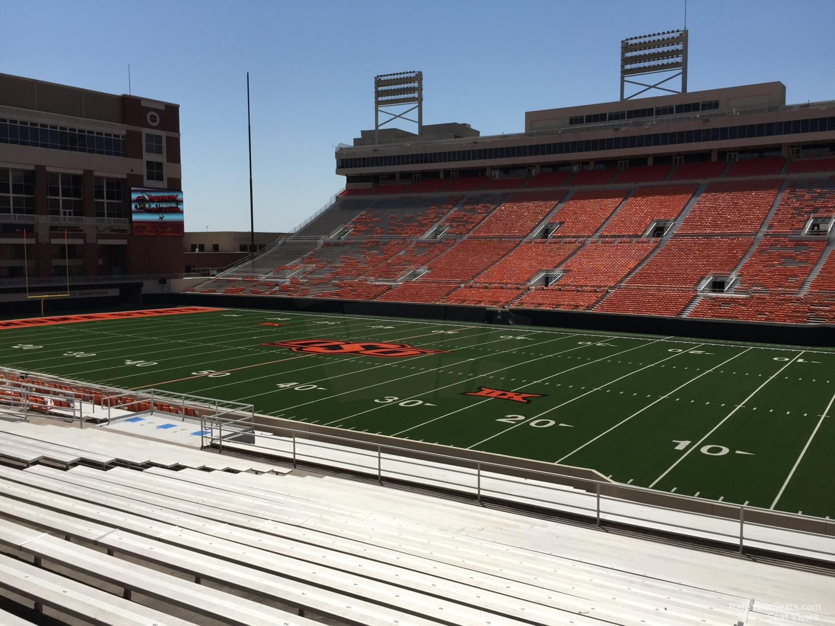 section 131, row 20 seat view  for football - boone pickens stadium