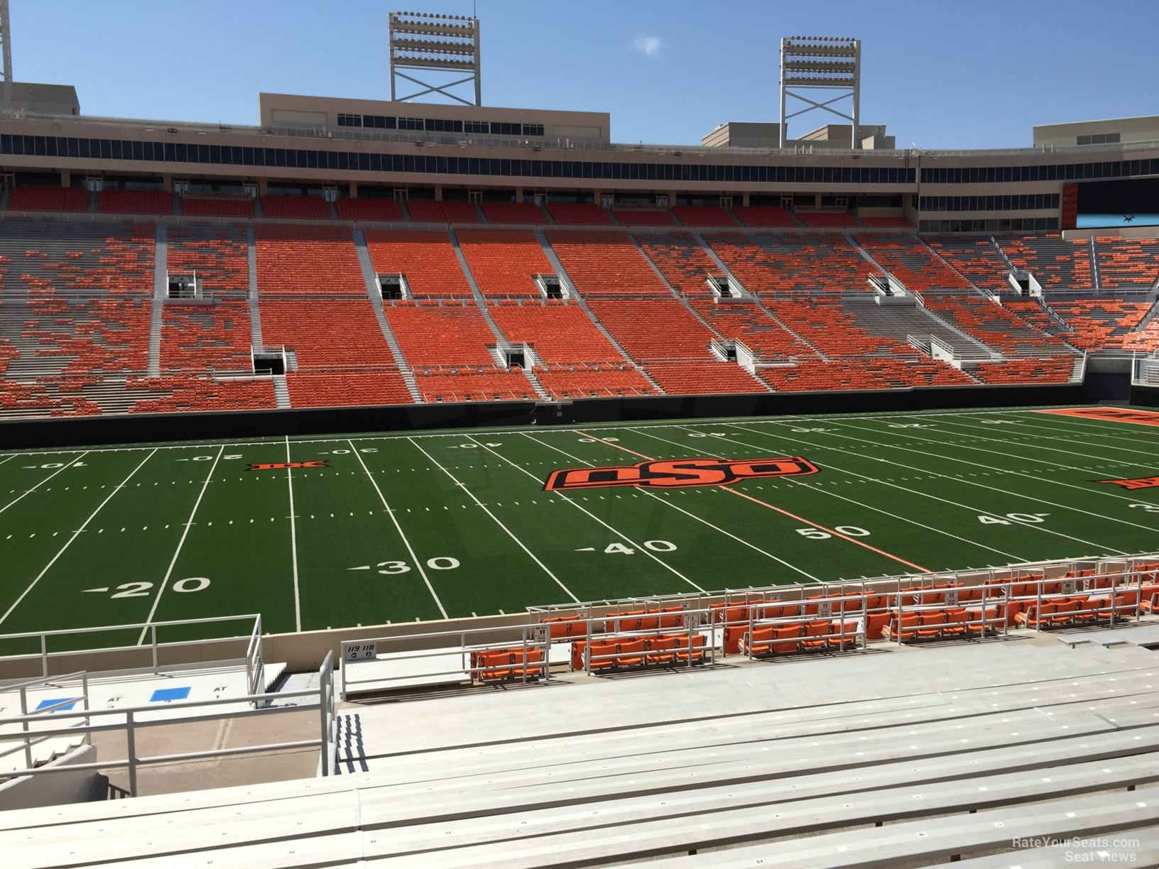 section 137, row 20 seat view  for football - boone pickens stadium