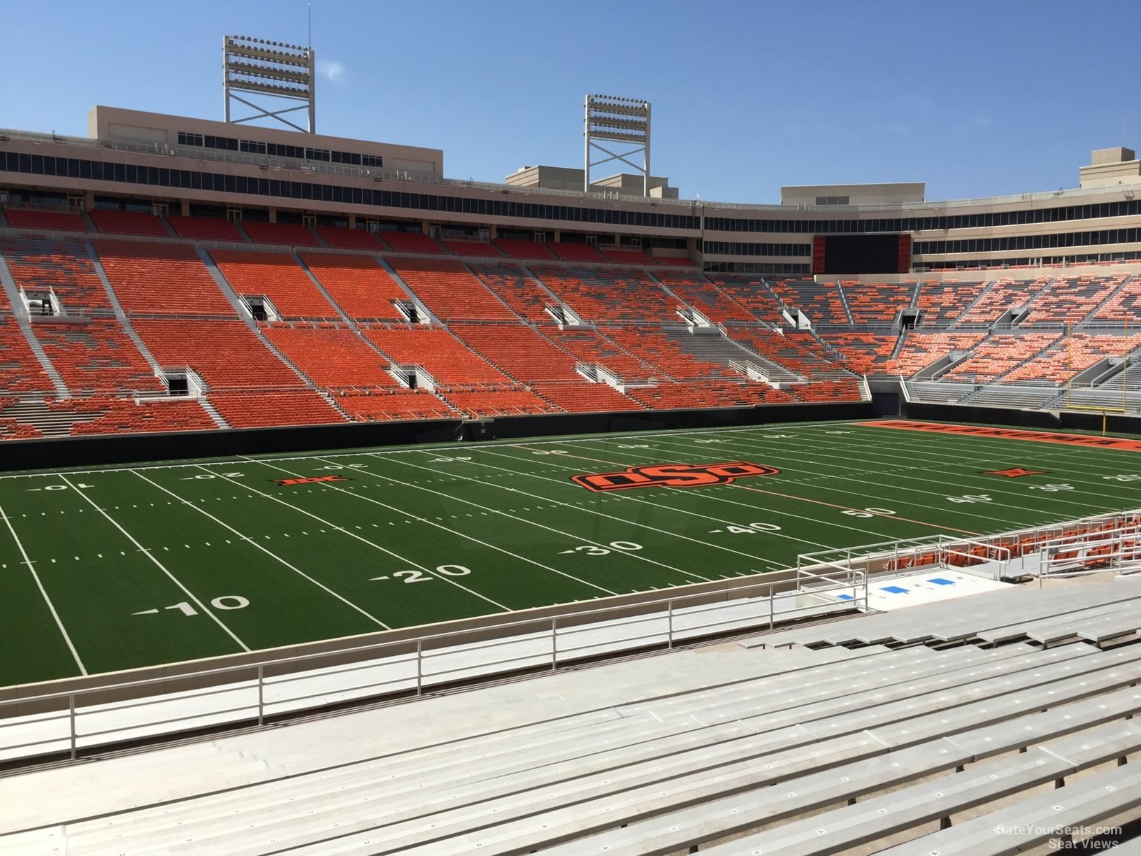 section 139, row 20 seat view  for football - boone pickens stadium