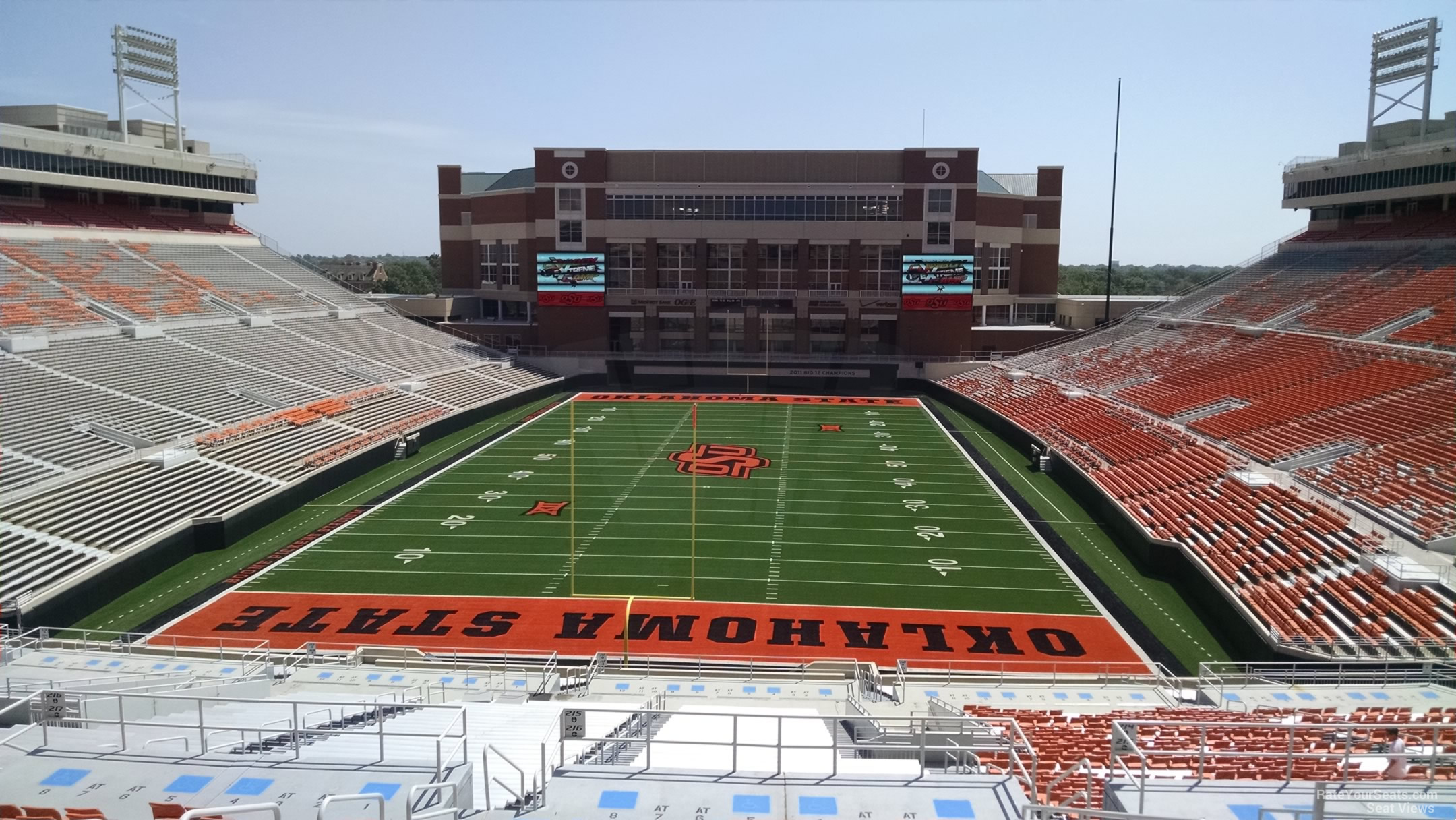section 220, row 19 seat view  for football - boone pickens stadium