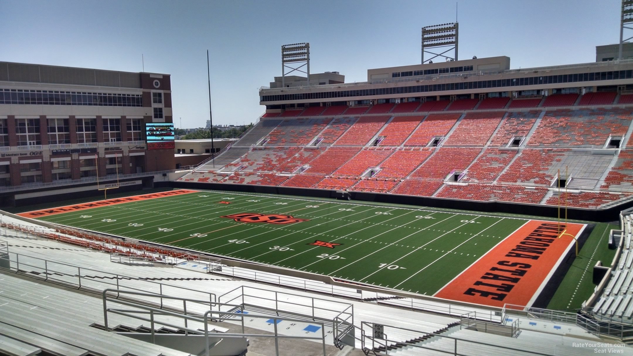 section 230, row 19 seat view  for football - boone pickens stadium