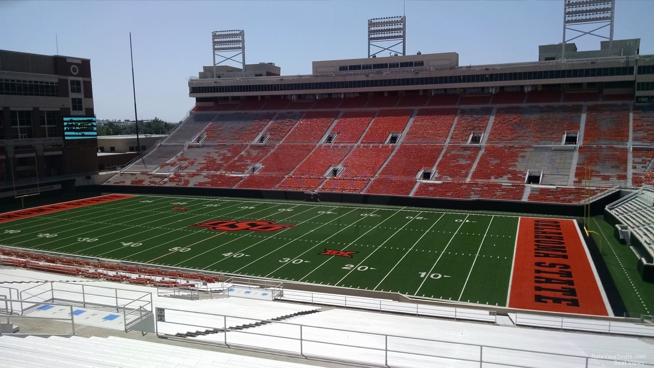 section 231, row 19 seat view  for football - boone pickens stadium