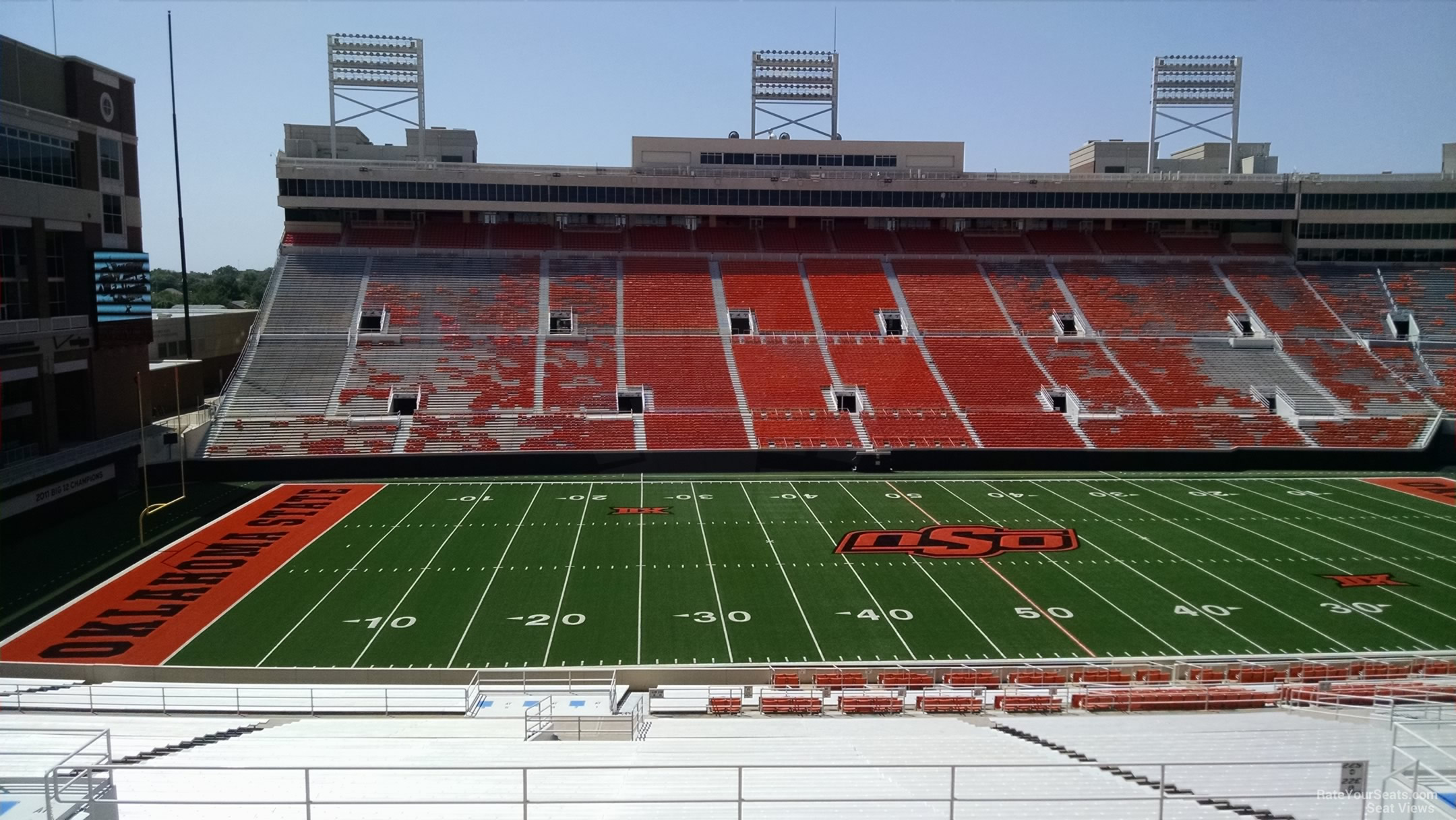 section 237, row 19 seat view  for football - boone pickens stadium