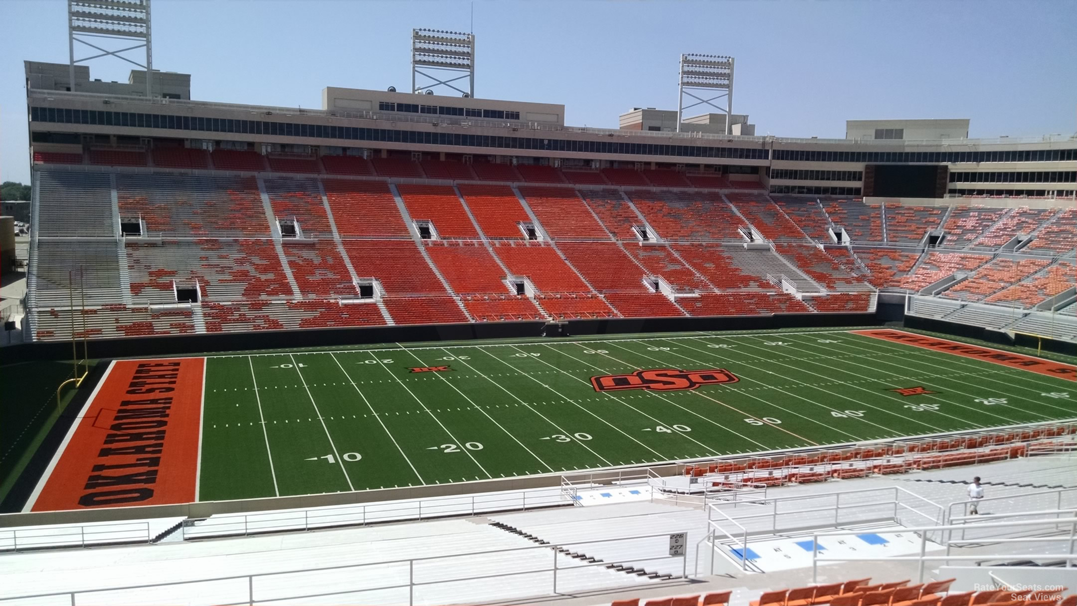 section 239, row 19 seat view  for football - boone pickens stadium