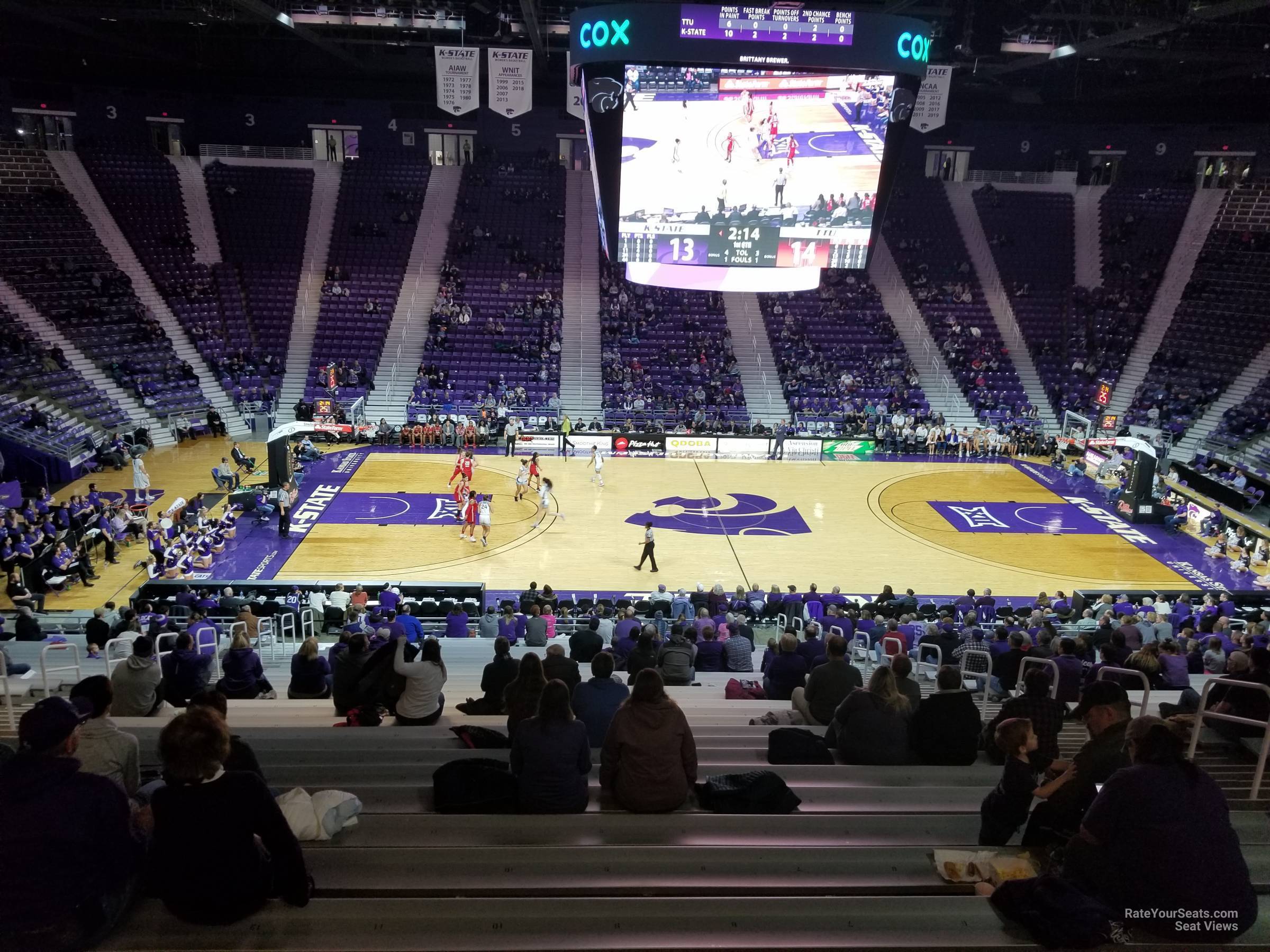 section 20, row 31 seat view  - bramlage coliseum