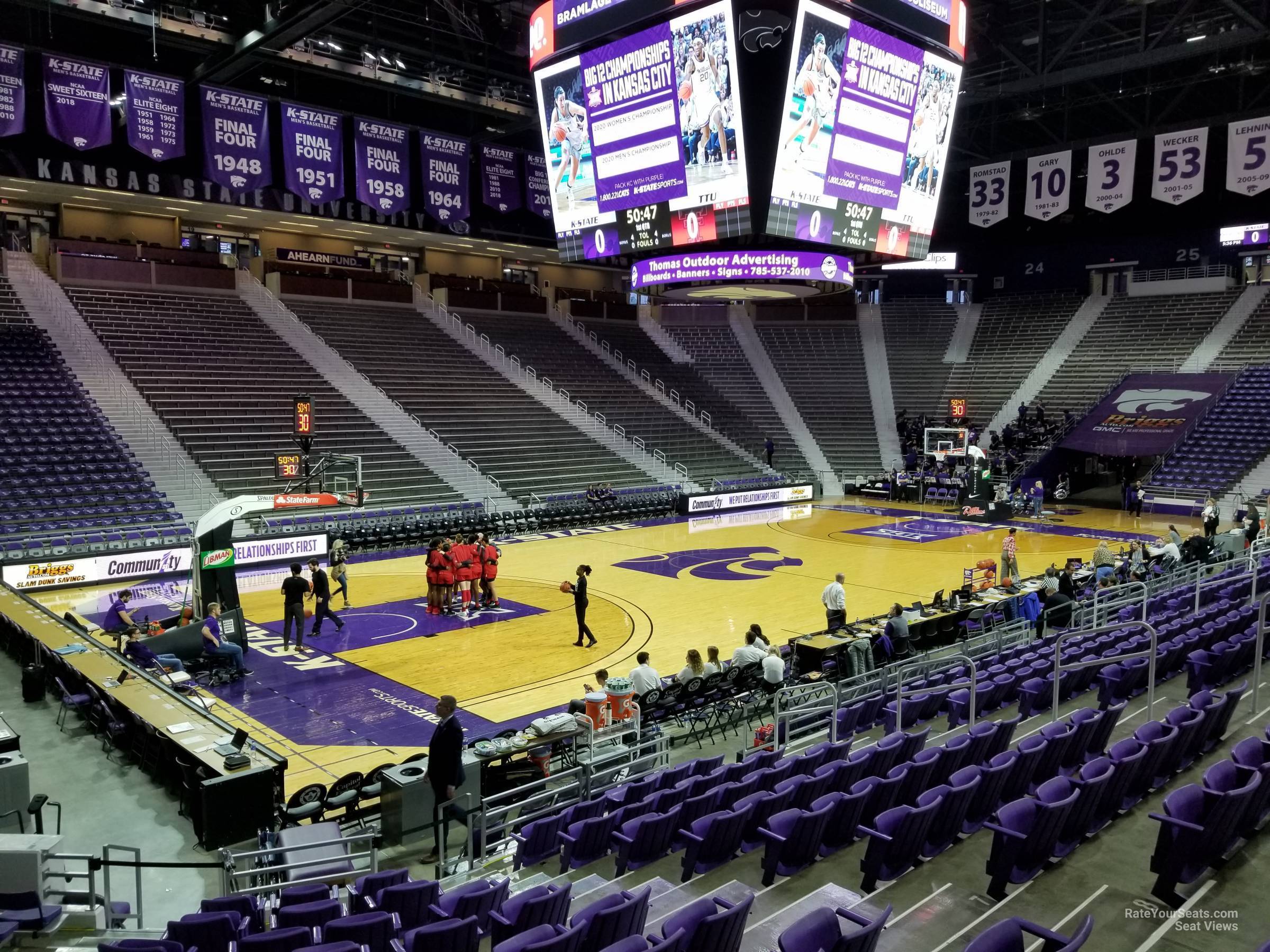 section 9, row 11 seat view  - bramlage coliseum