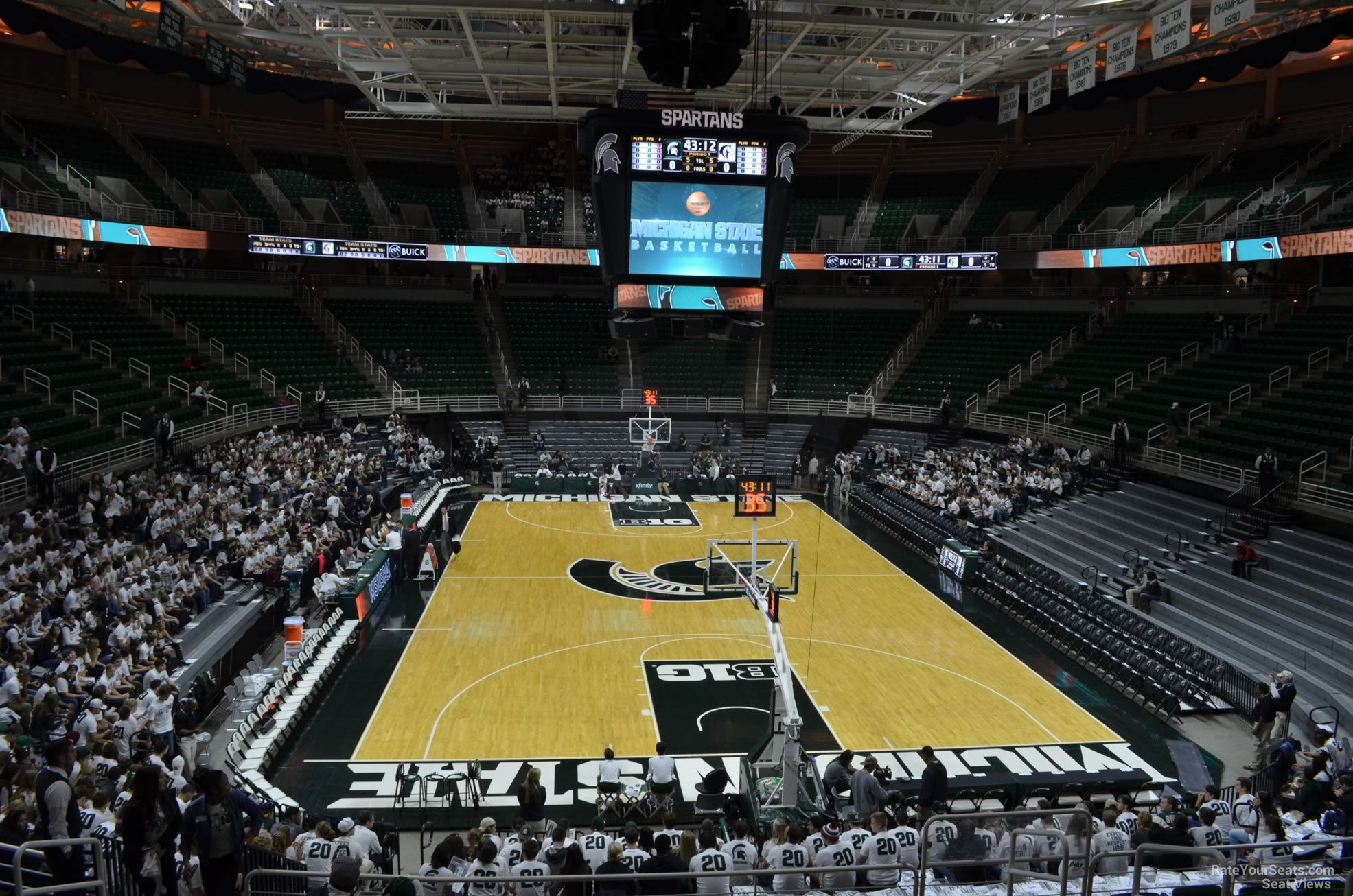 section 102, row 22 seat view  - breslin center