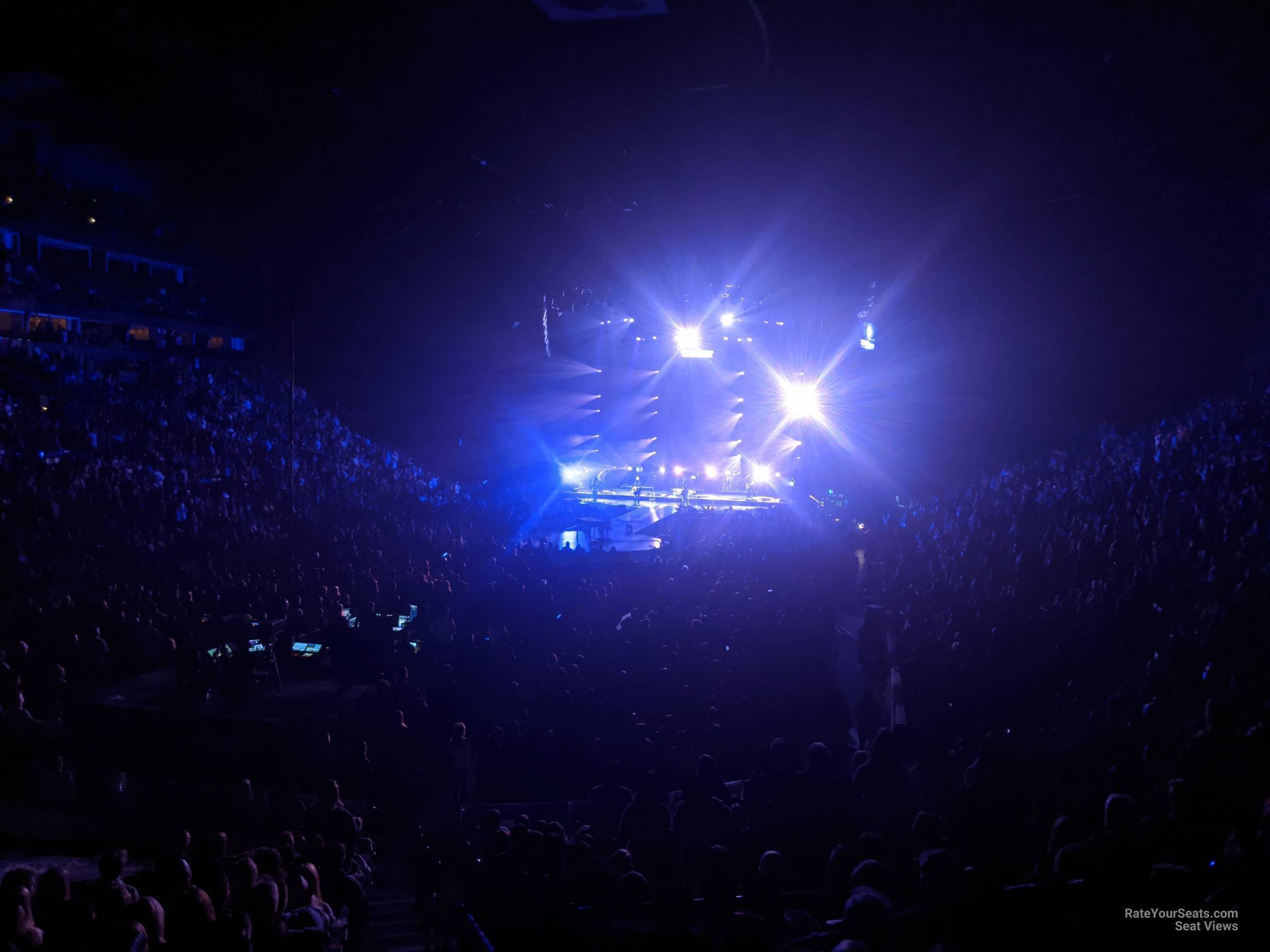 section 101, row f seat view  for concert - bridgestone arena