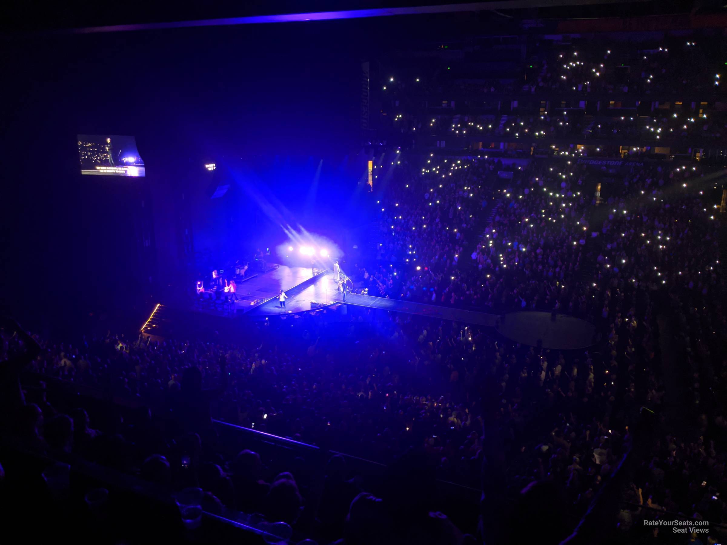 section 216, row g seat view  for concert - bridgestone arena