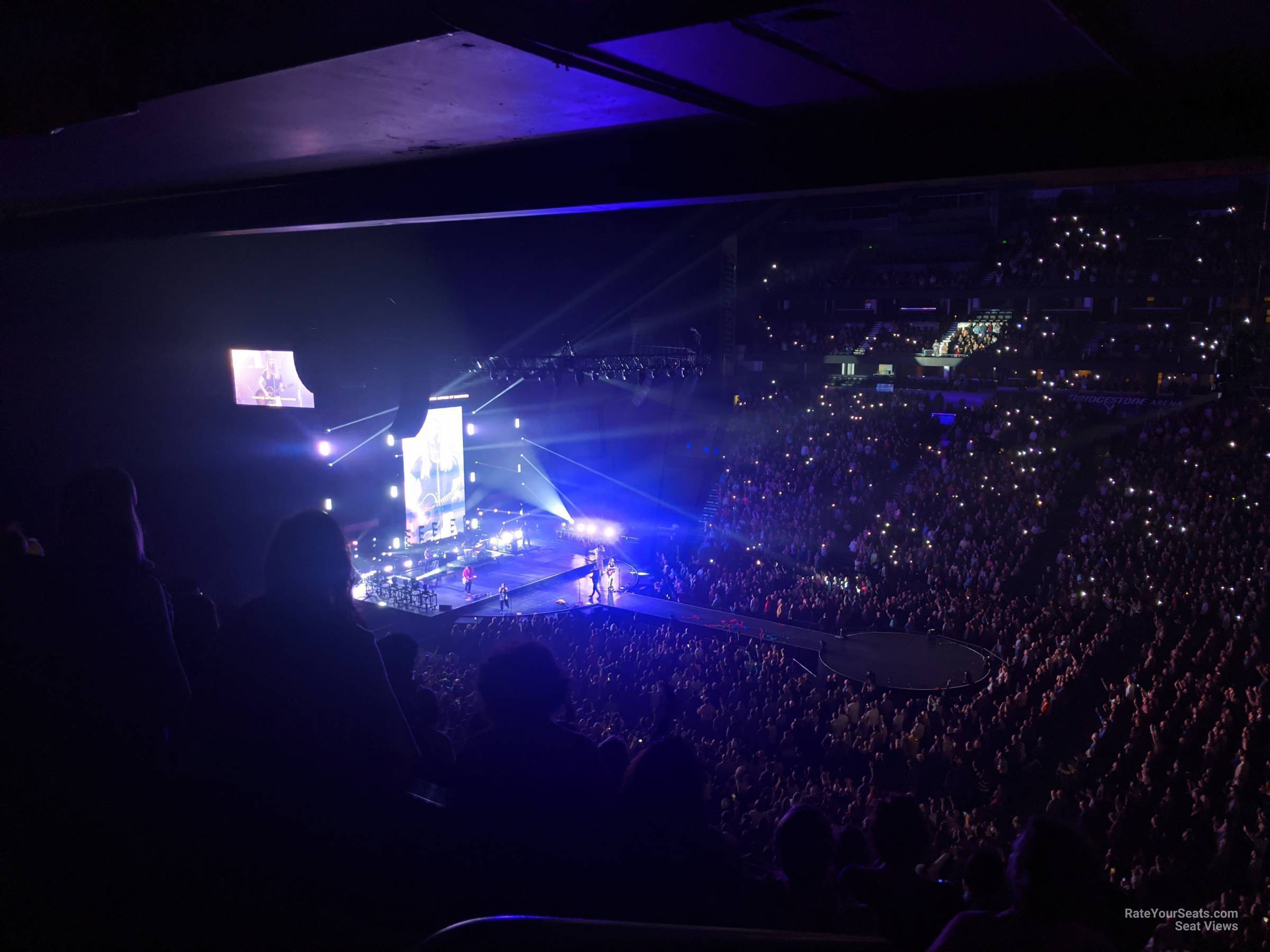 section 217, row g seat view  for concert - bridgestone arena