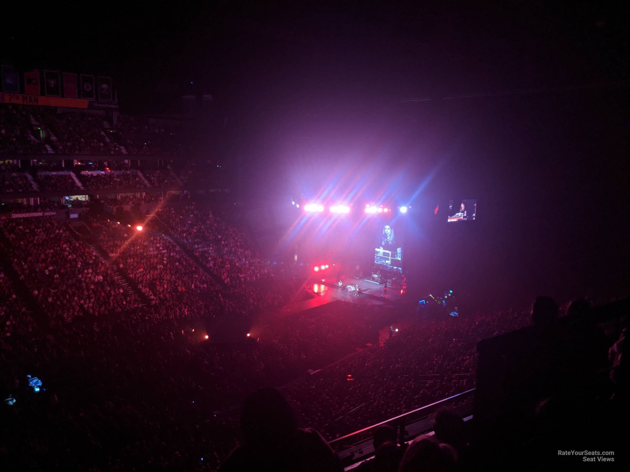 section 306, row d seat view  for concert - bridgestone arena