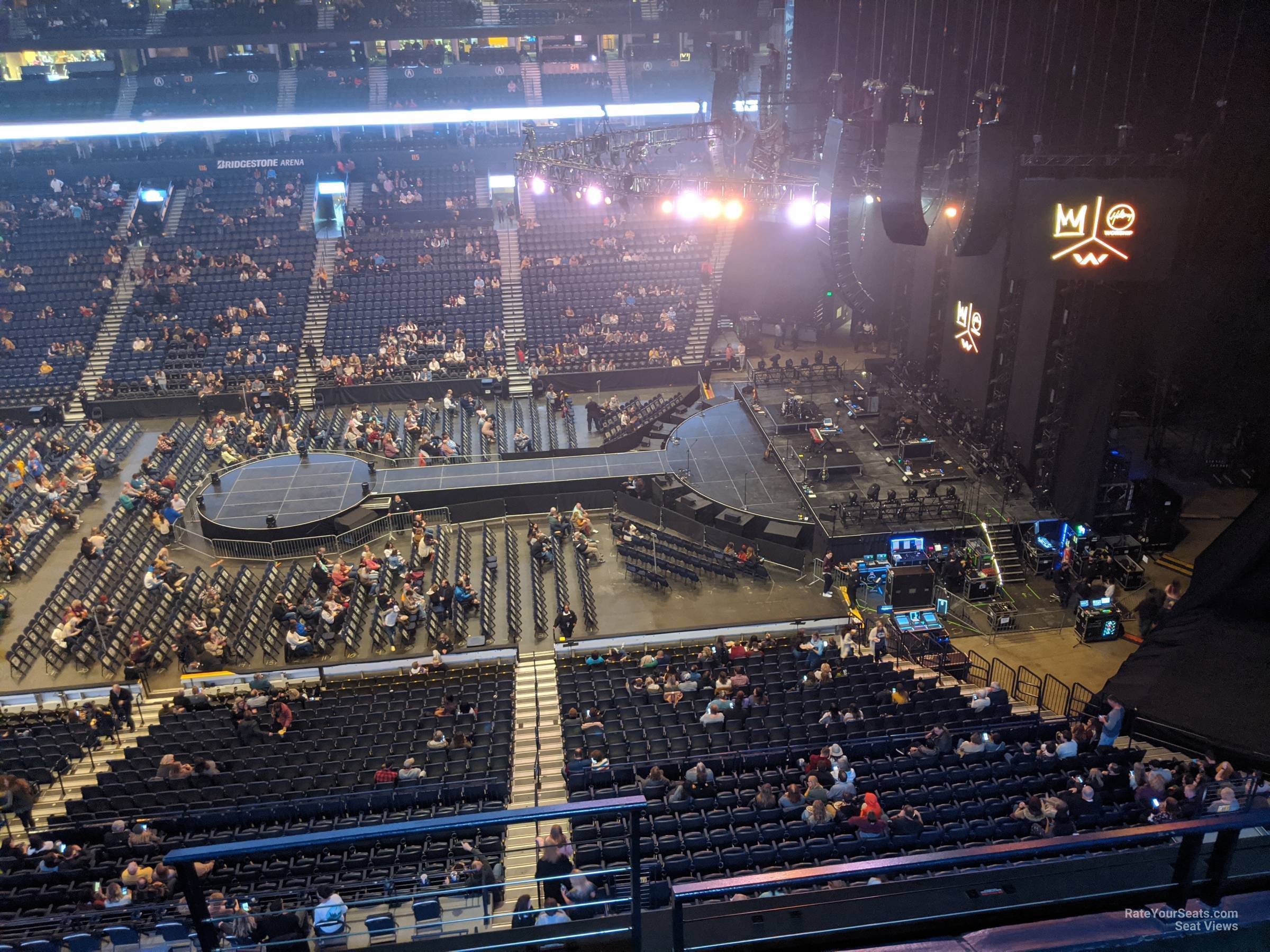 section 311, row c seat view  for concert - bridgestone arena