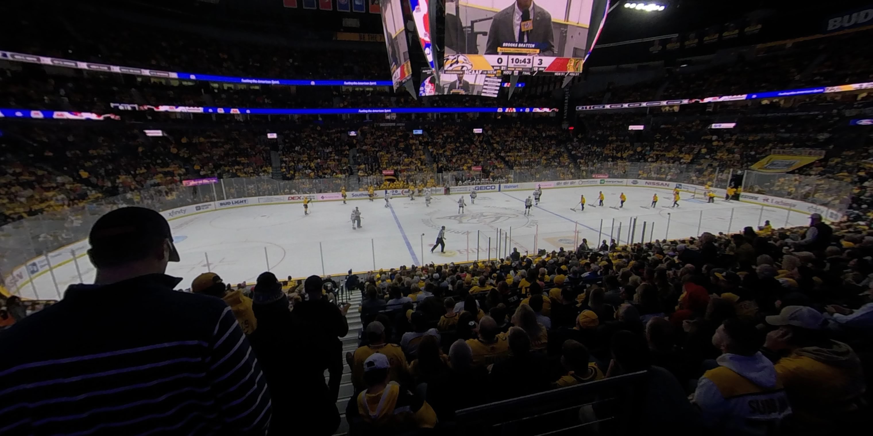 section 104 panoramic seat view  for hockey - bridgestone arena