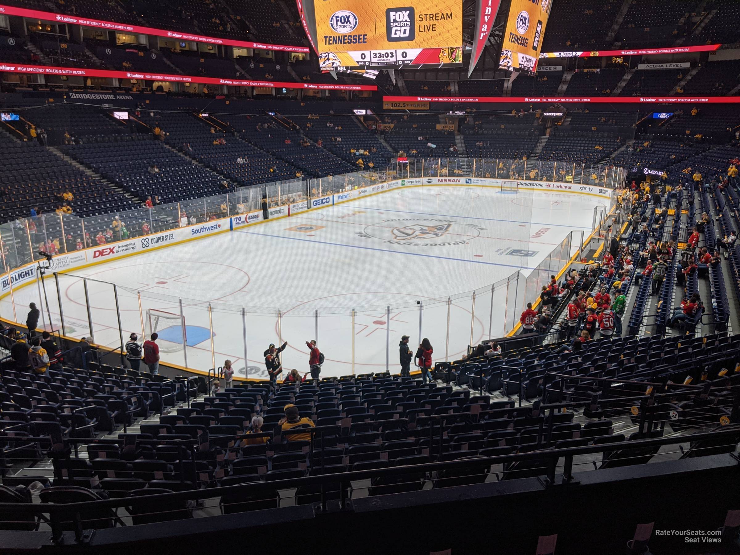 section 112, row j seat view  for hockey - bridgestone arena