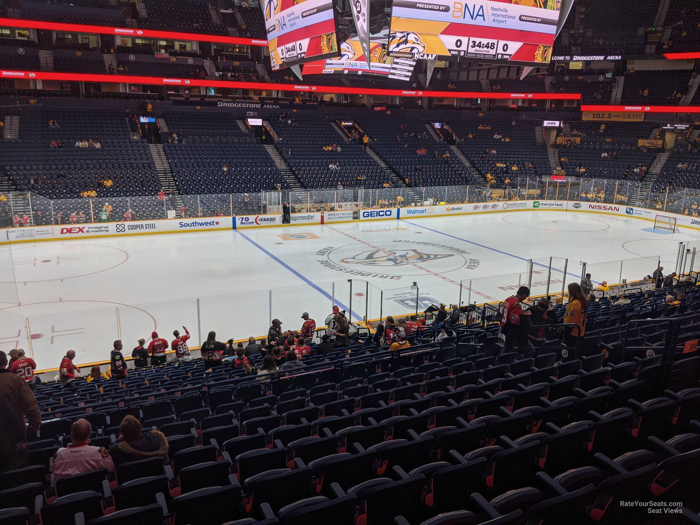 bridgestone arena section 114 nashville predators bridgestone preds seating chart