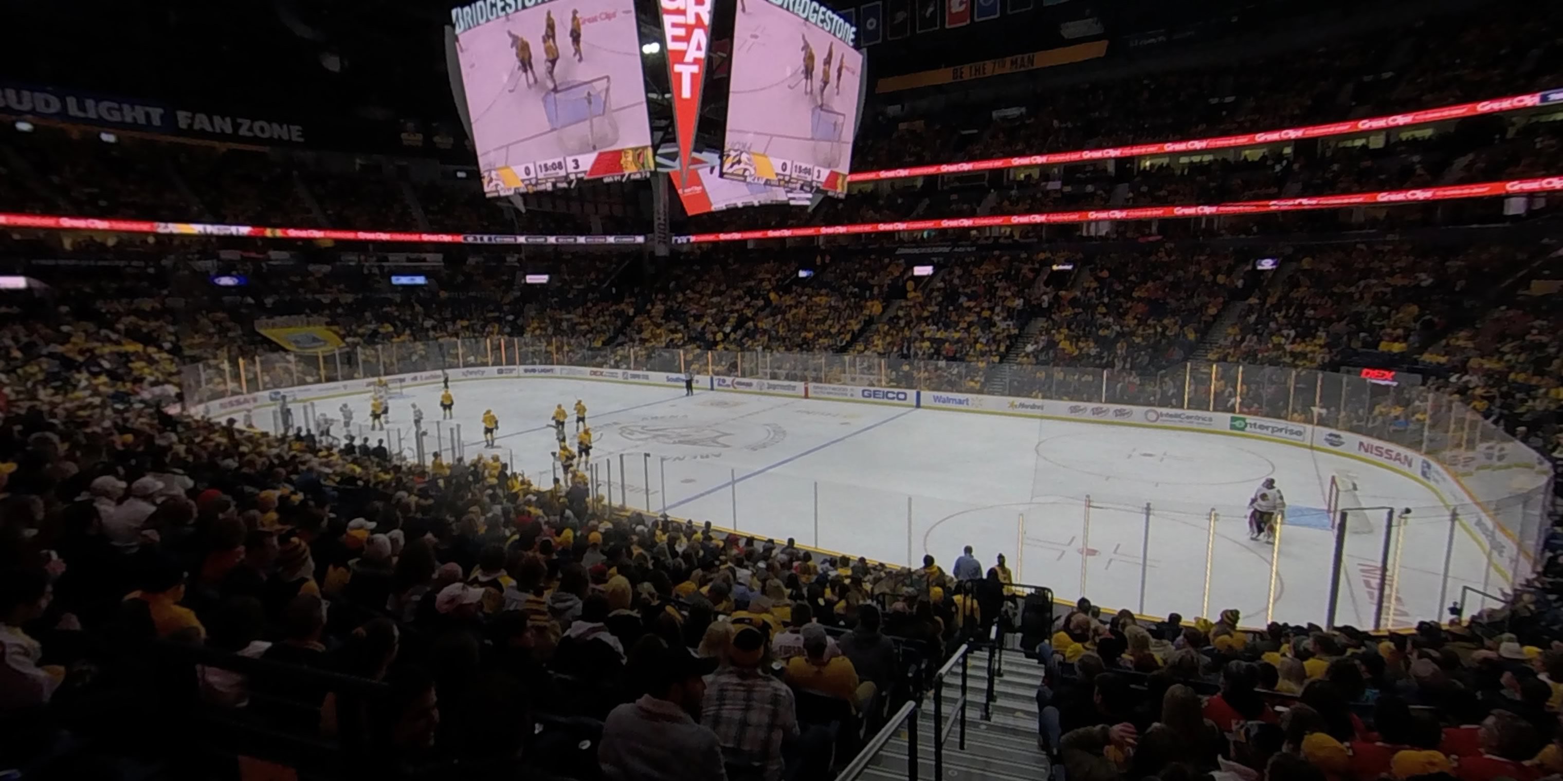 section 117 panoramic seat view  for hockey - bridgestone arena