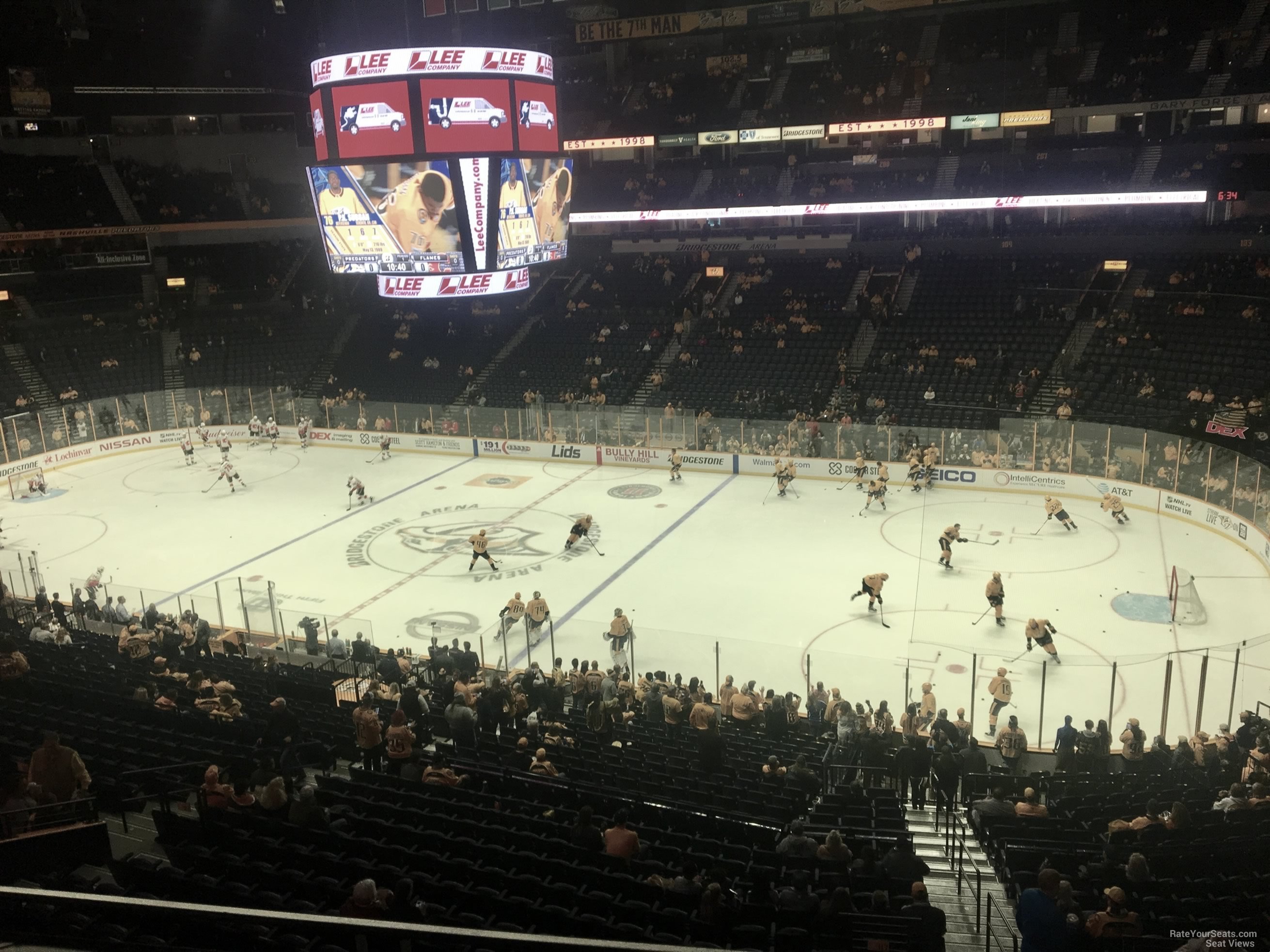 section 217, row e seat view  for hockey - bridgestone arena