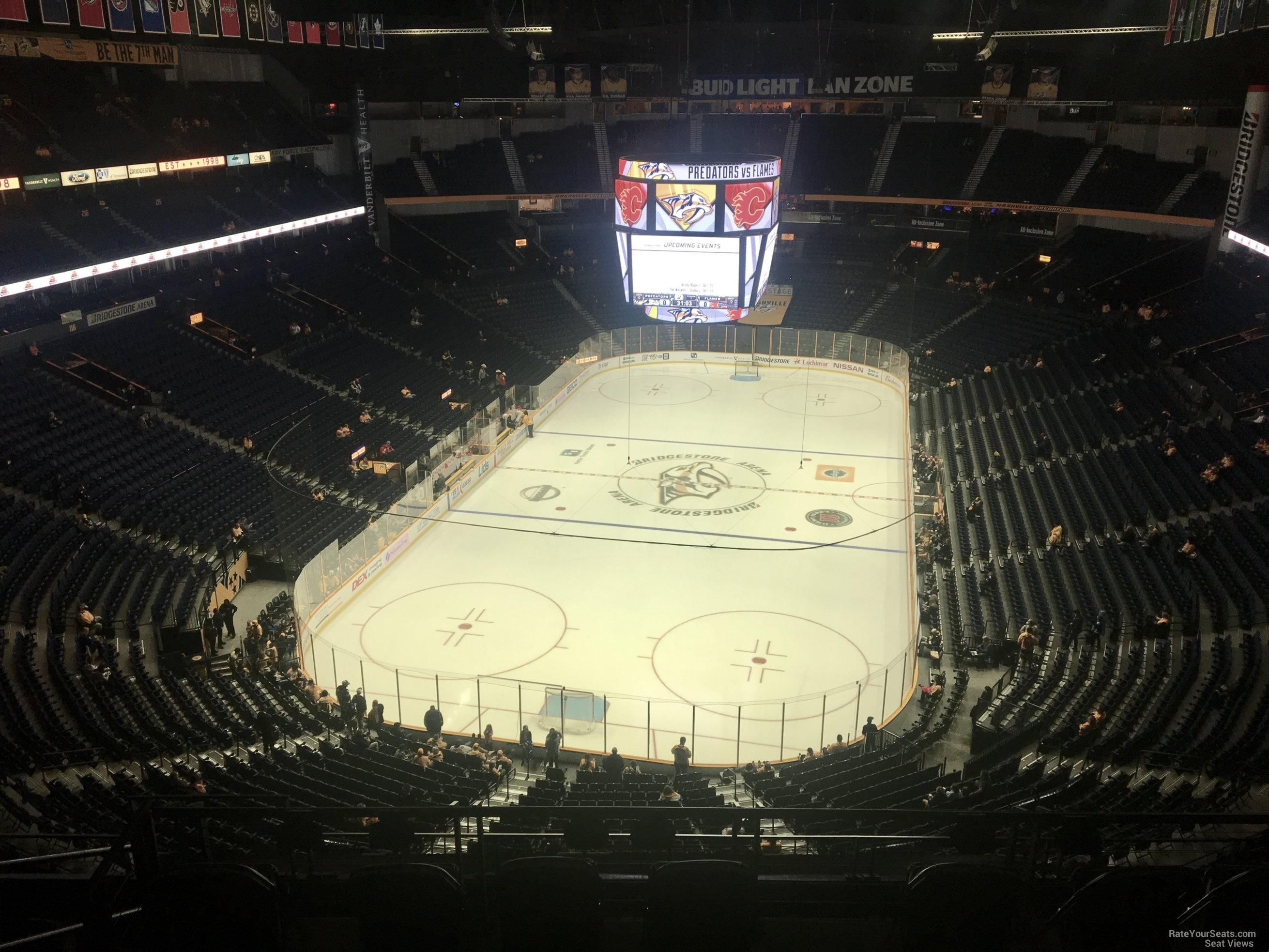section 302, row j seat view  for hockey - bridgestone arena