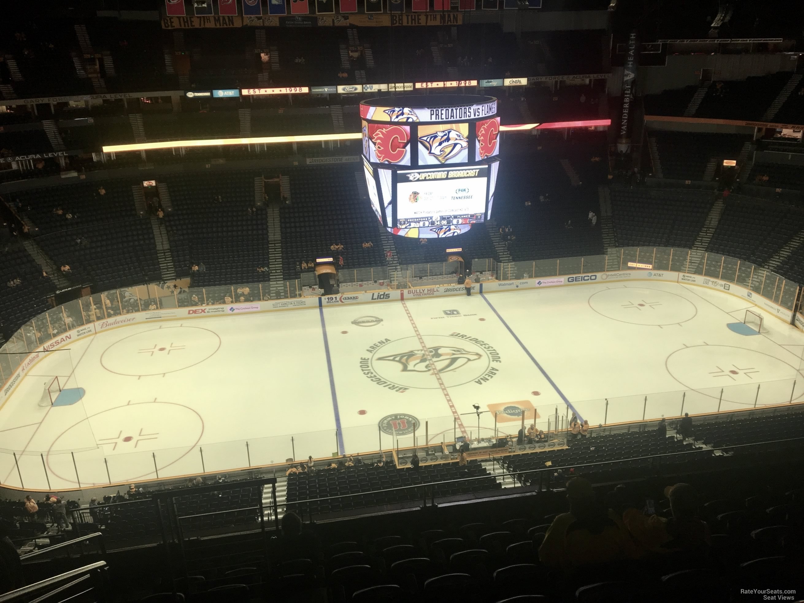 section 309, row j seat view  for hockey - bridgestone arena