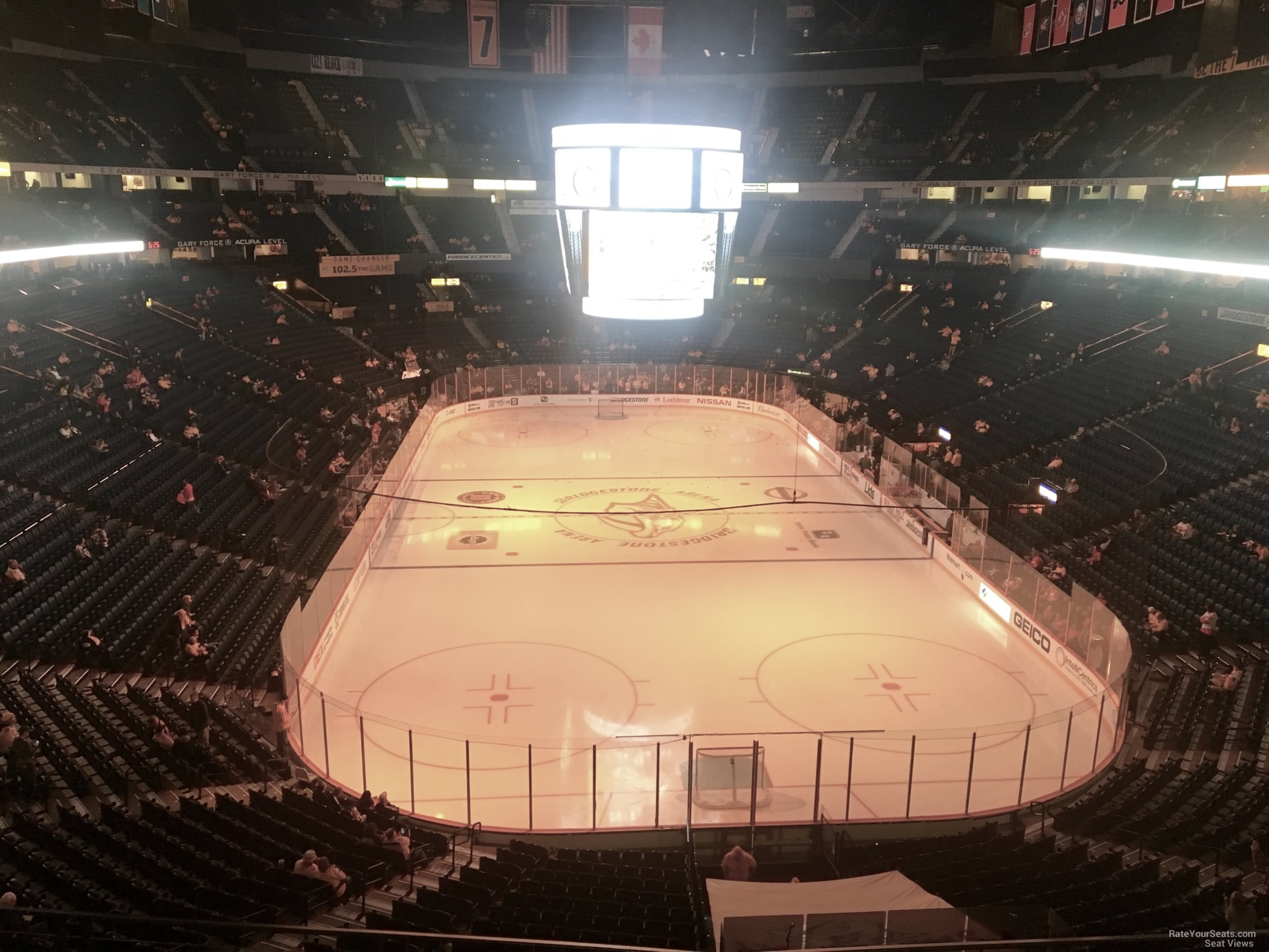 section 317, row j seat view  for hockey - bridgestone arena