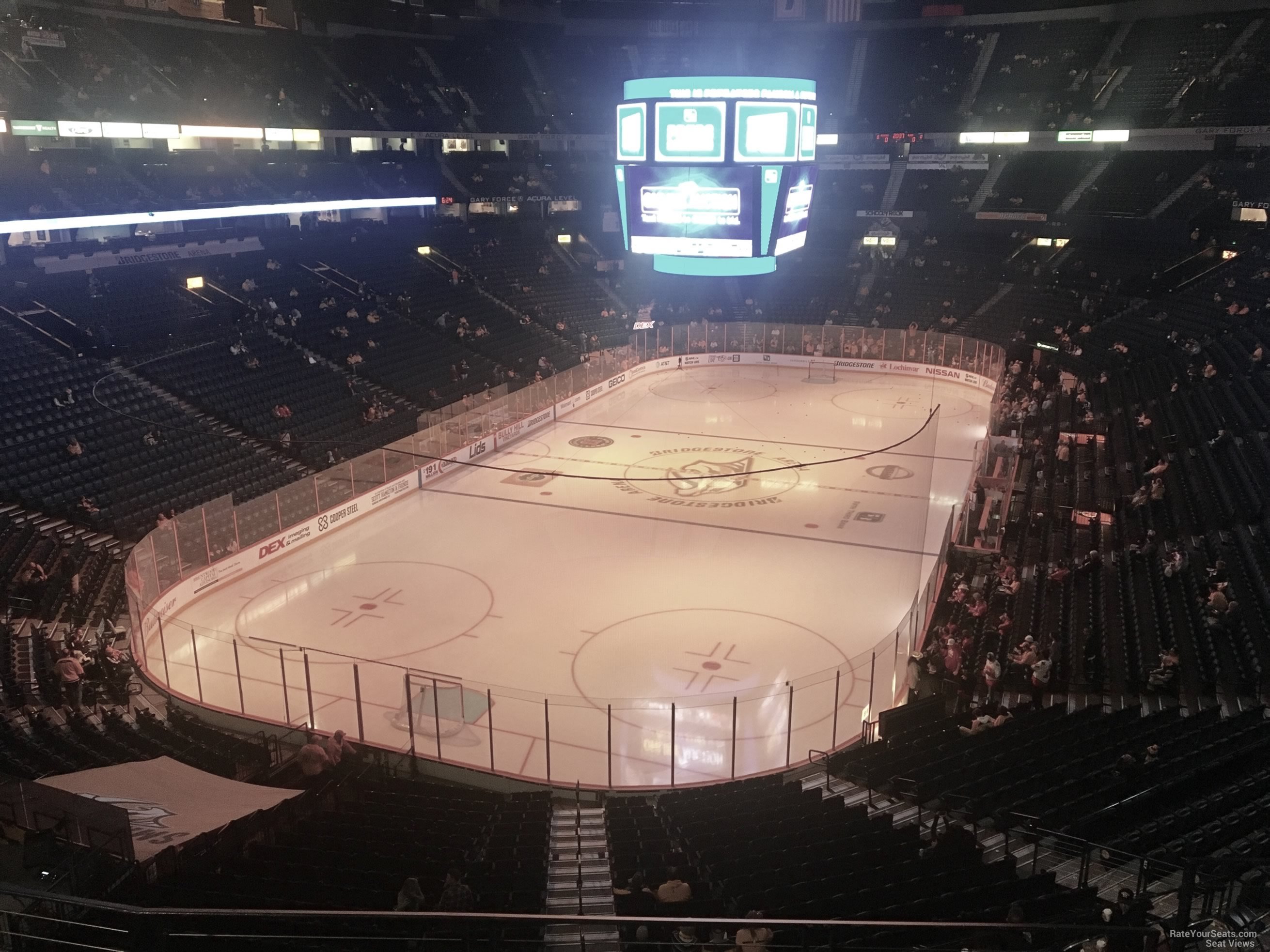 section 319, row j seat view  for hockey - bridgestone arena