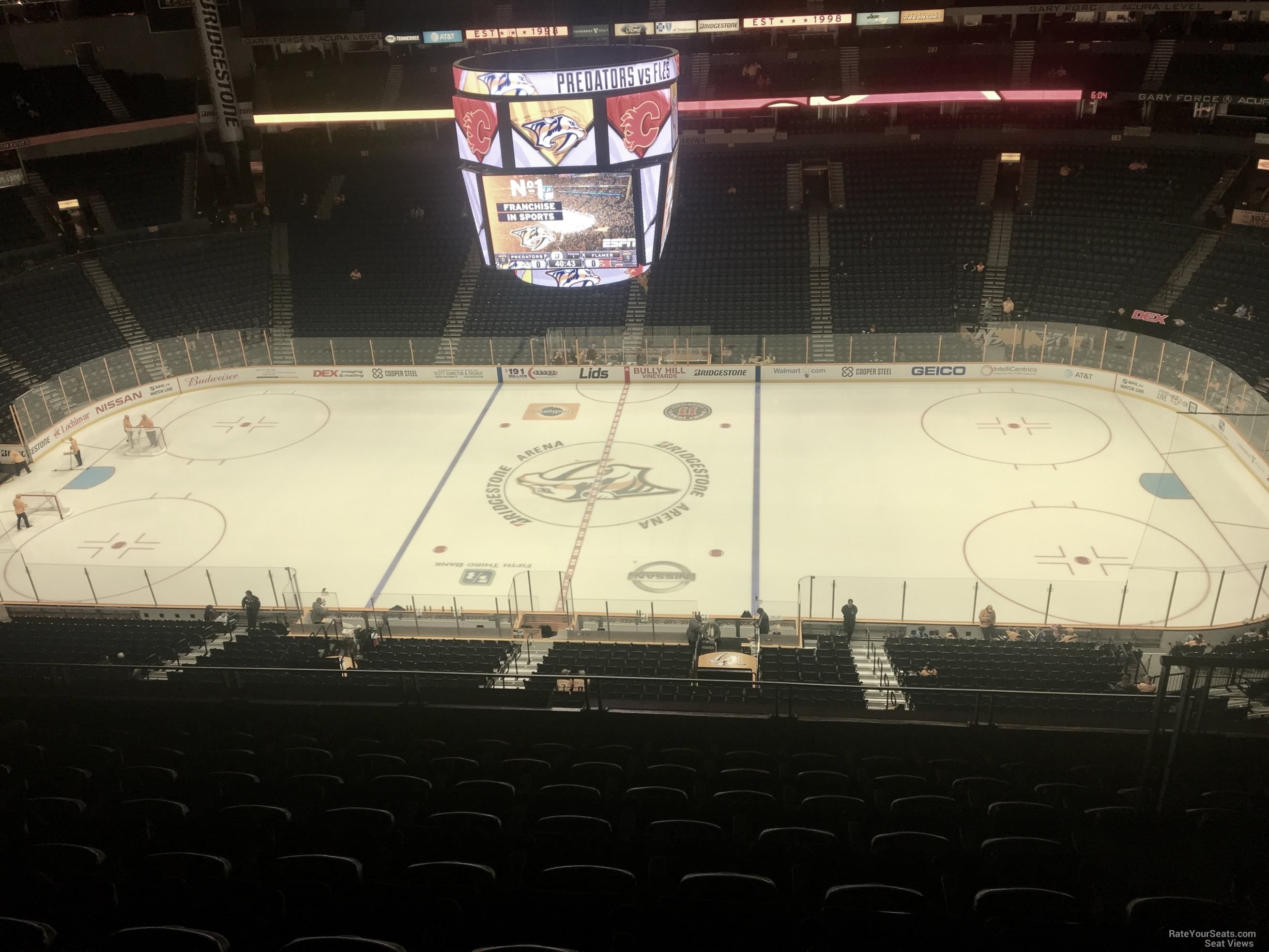 section 326, row j seat view  for hockey - bridgestone arena