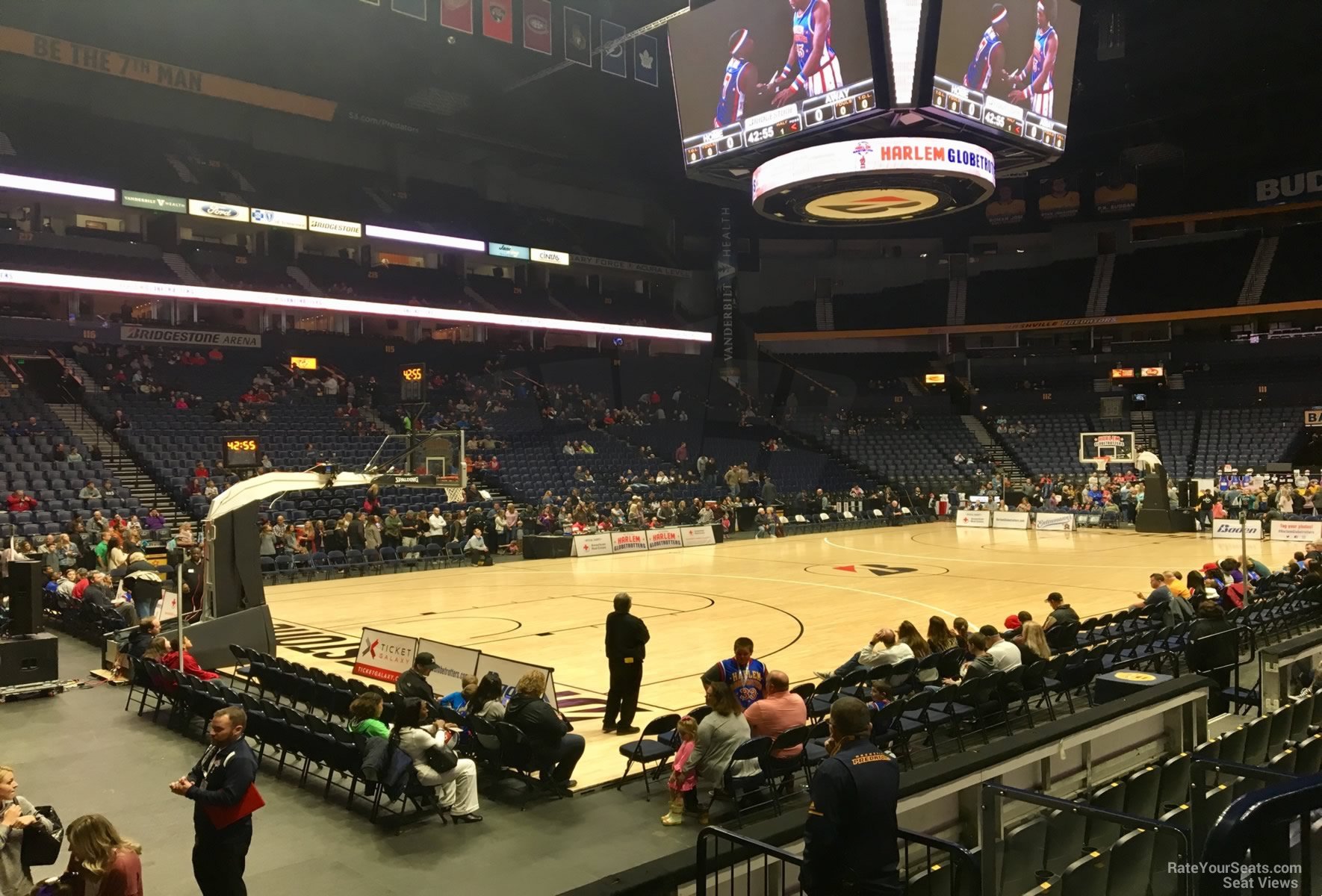 section 103, row gg seat view  for basketball - bridgestone arena