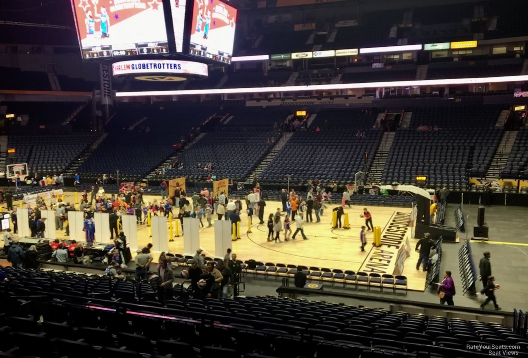 bridgestone arena section 117 basketball seating bridgestone seating chart predators