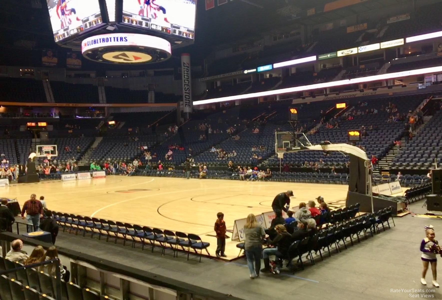 section 118, row gg seat view  for basketball - bridgestone arena