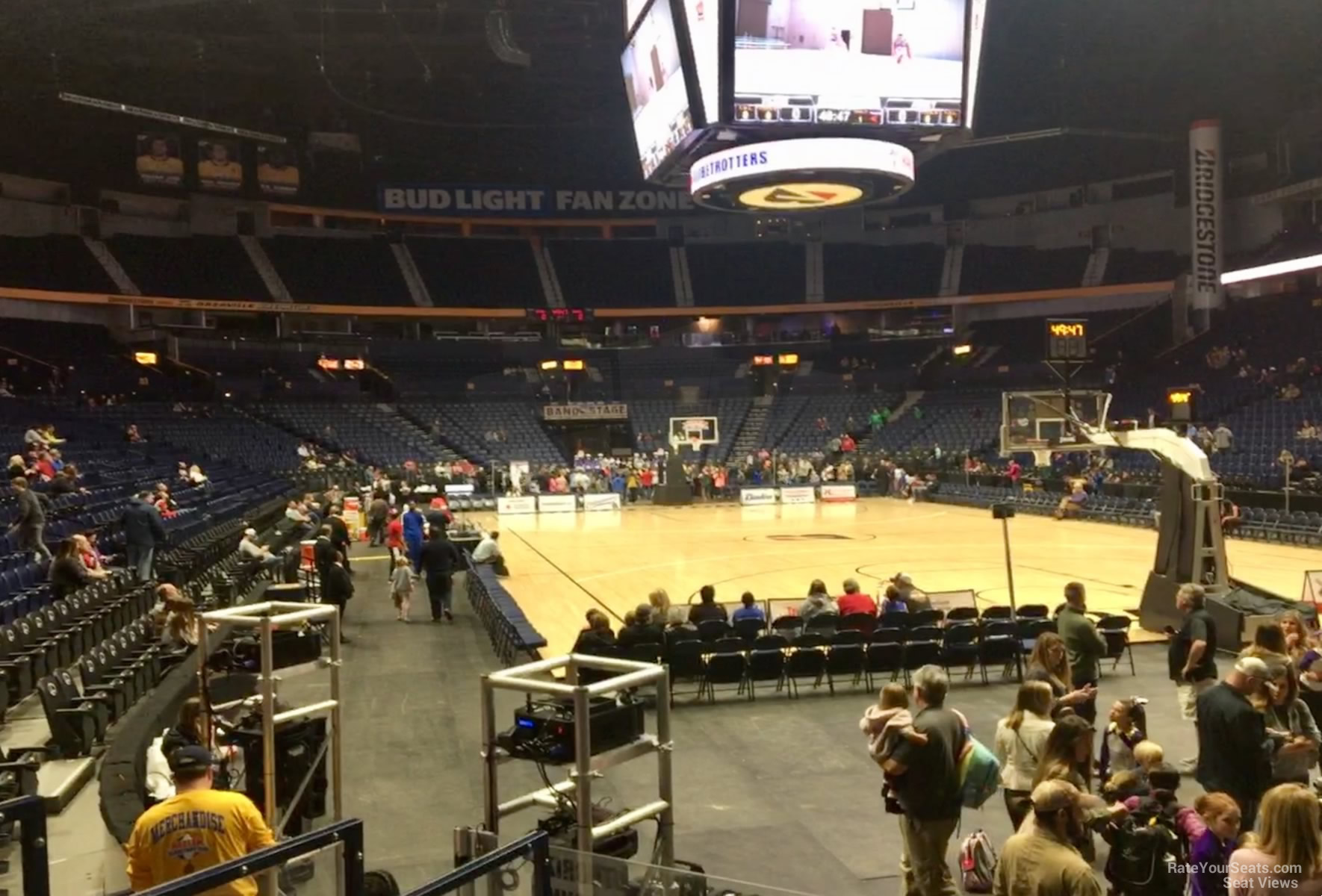 section 119, row gg seat view  for basketball - bridgestone arena