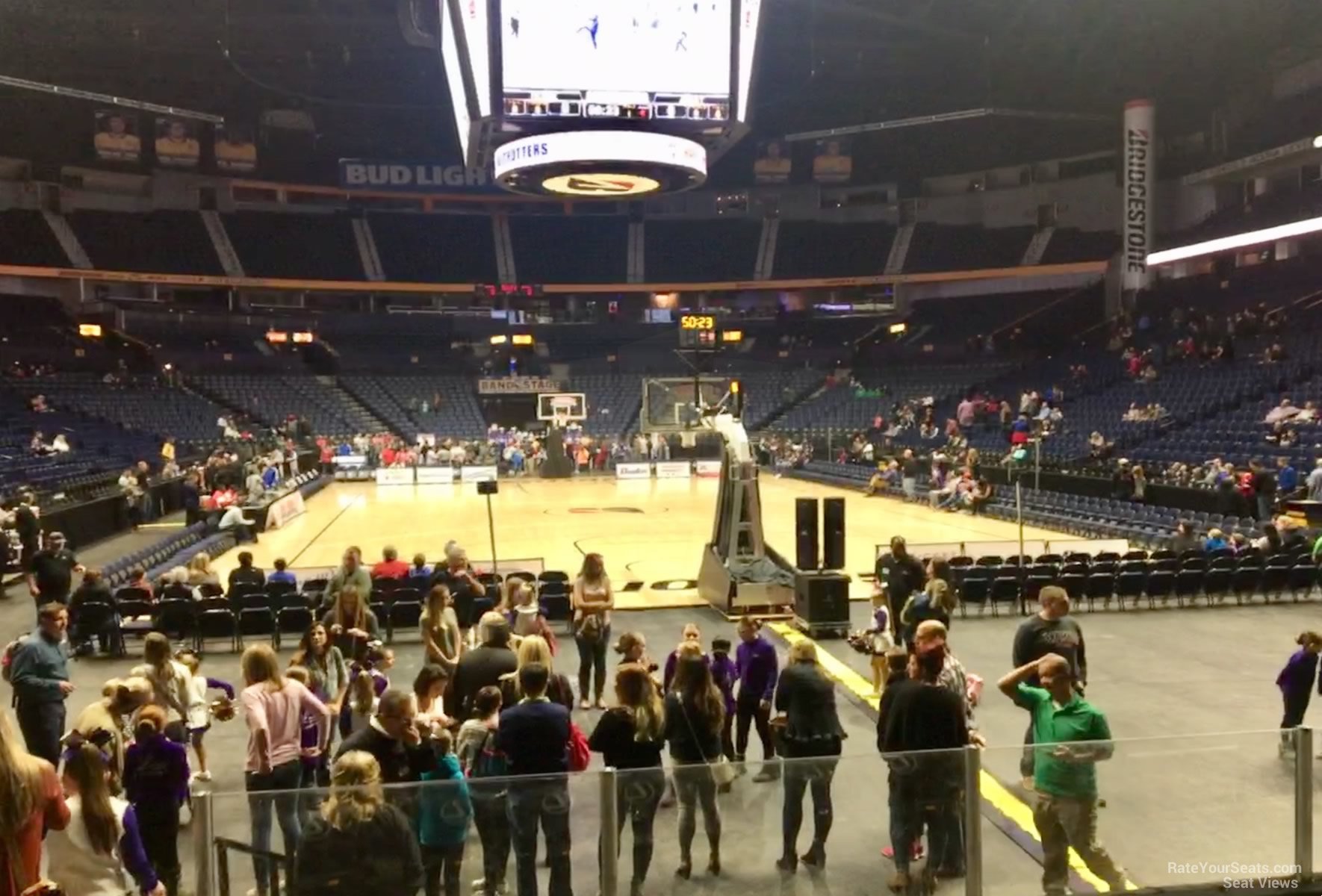 section 120, row gg seat view  for basketball - bridgestone arena