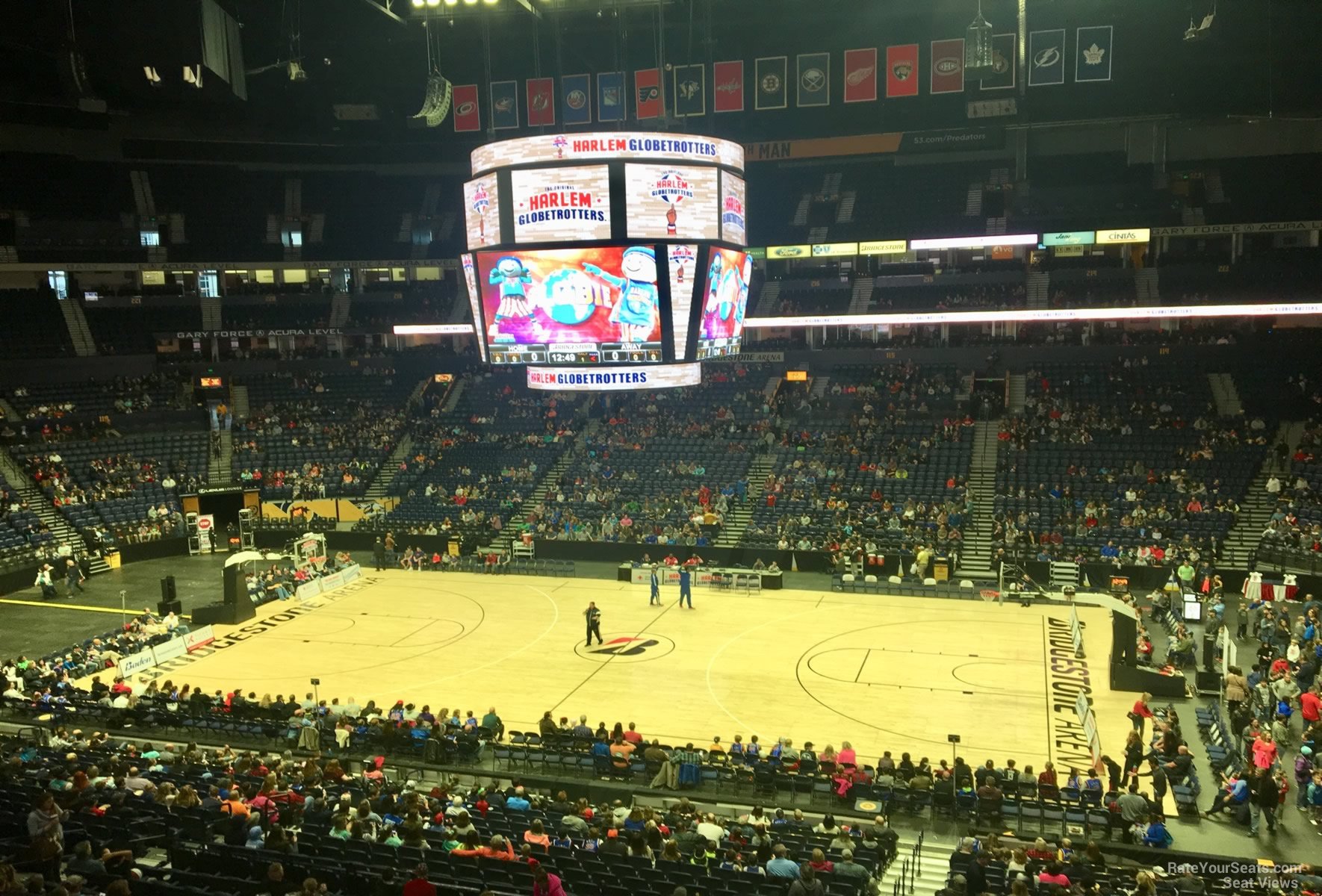 section 211, row d seat view  for basketball - bridgestone arena