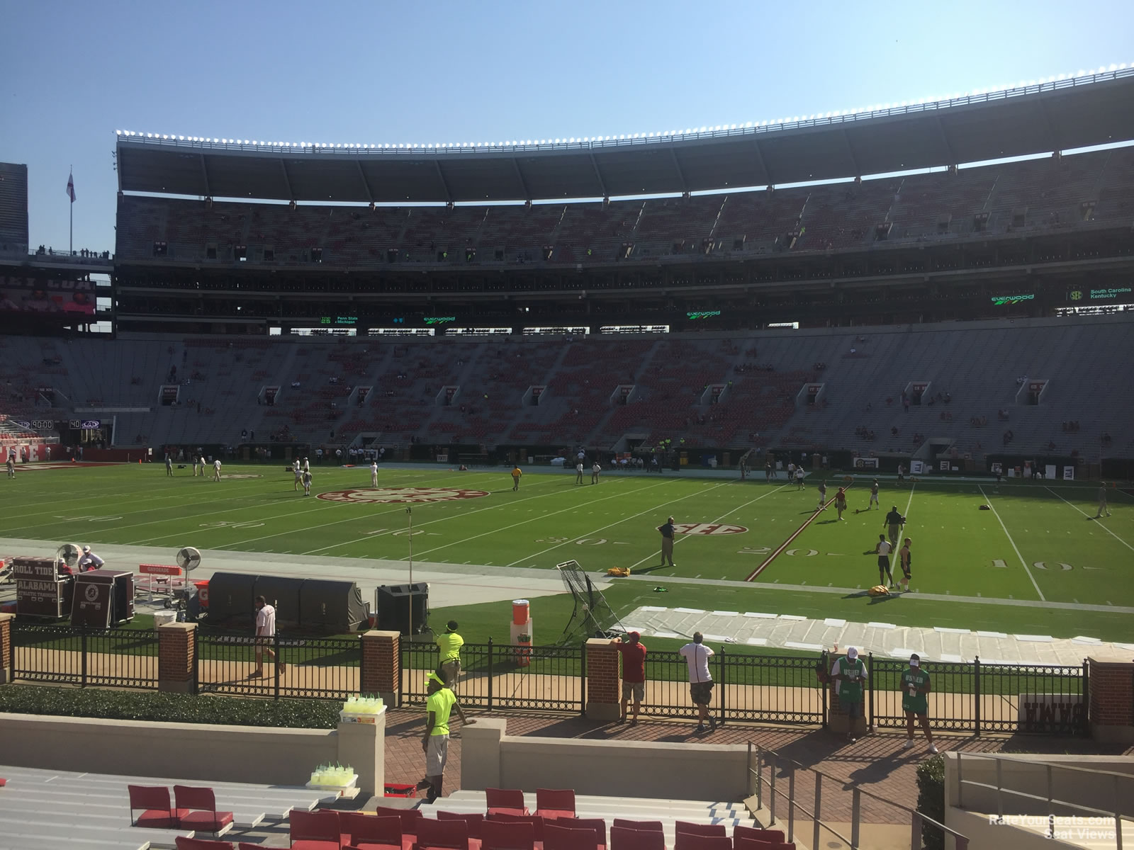 section d, row 20 seat view  - bryant-denny stadium